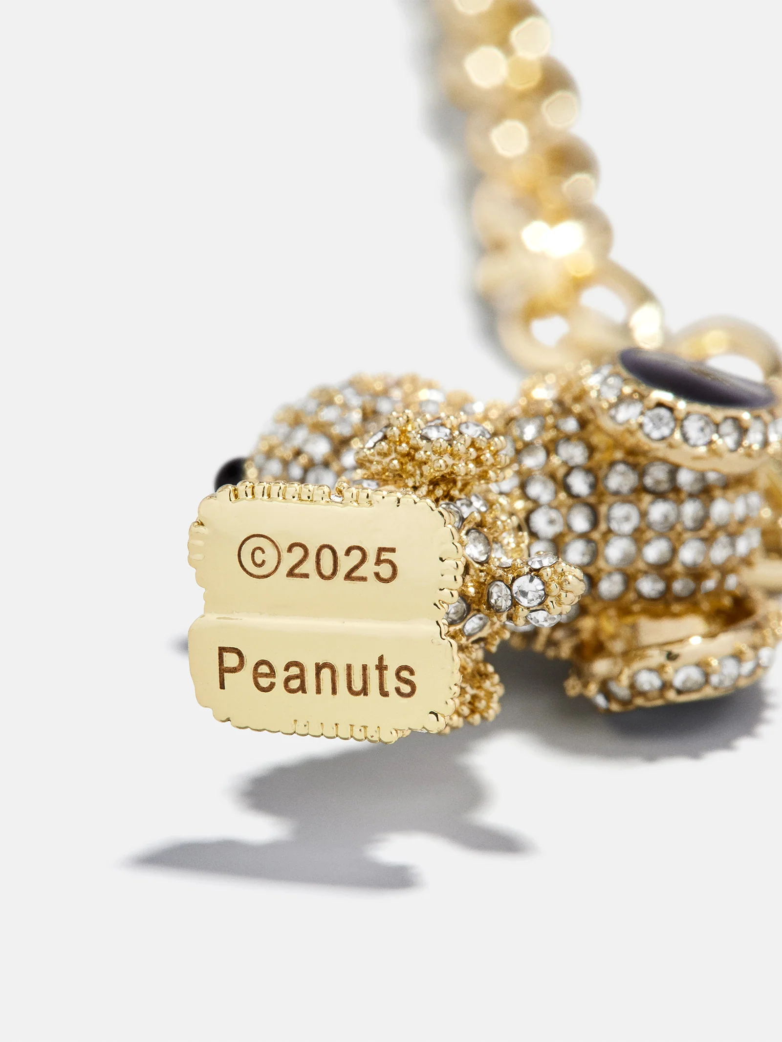 Peanuts Snoopy Pendant Necklace - Gold/Pavé - Image 4