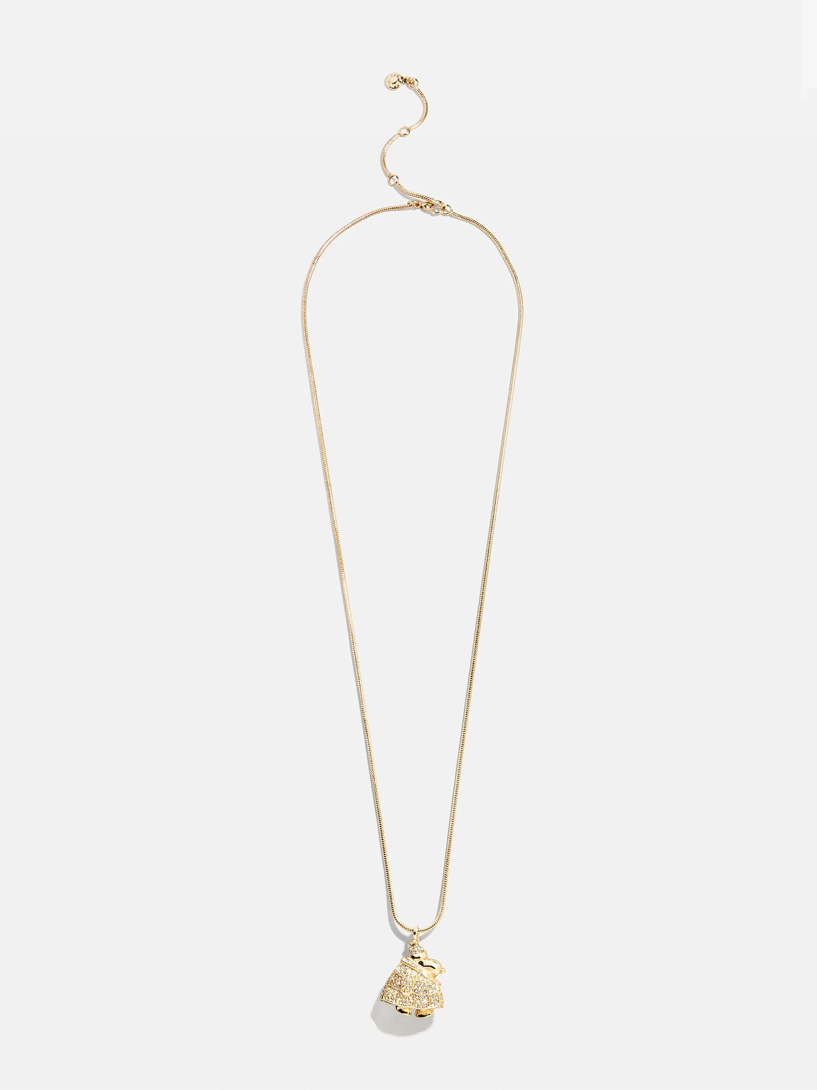 Peanuts Snoopy Puffer Jacket Necklace - Gold/Pavé - Image 3