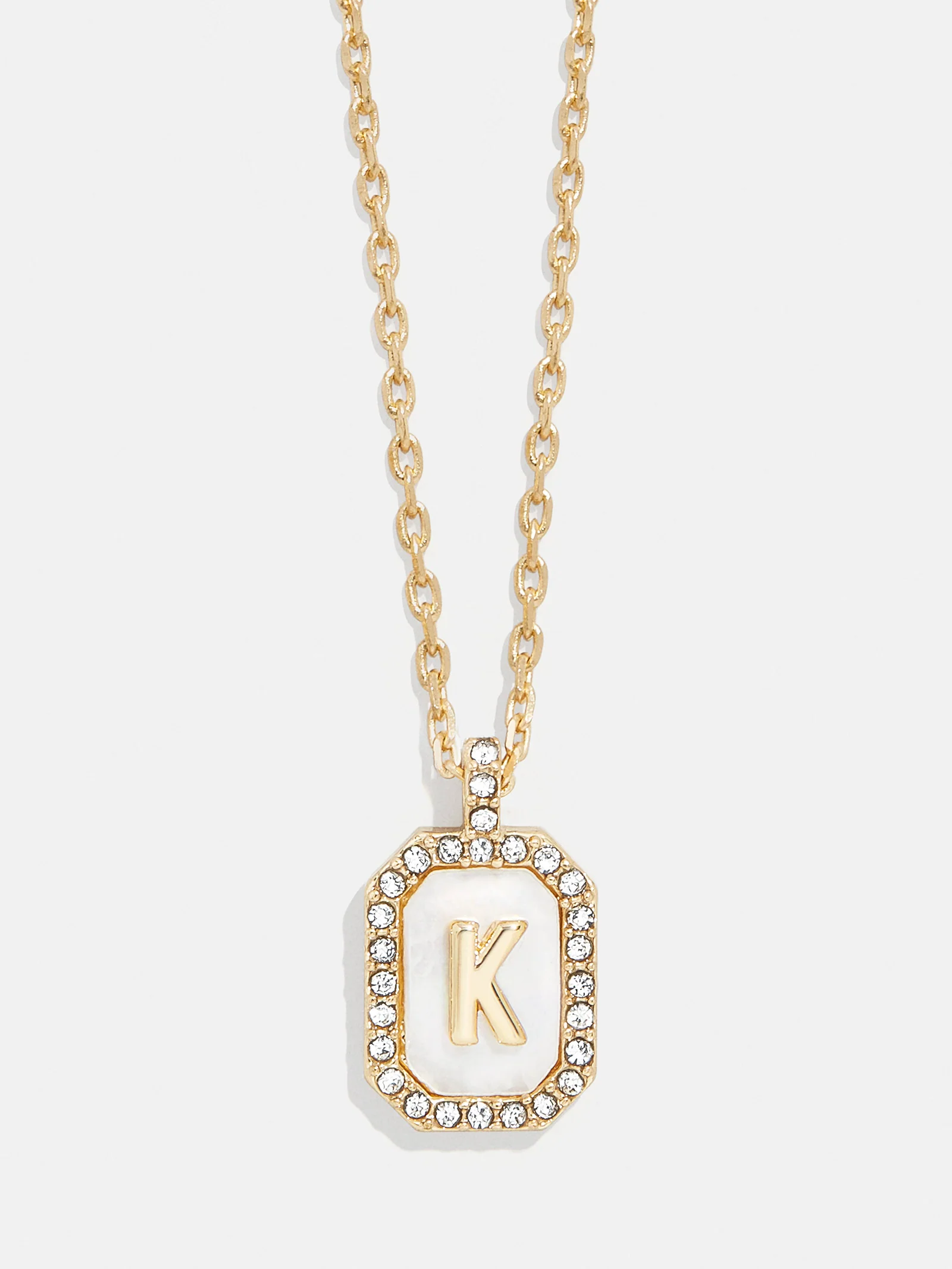 Gold & Mother of Pearl Initial Necklace - Mother Of Pearl - Image 13