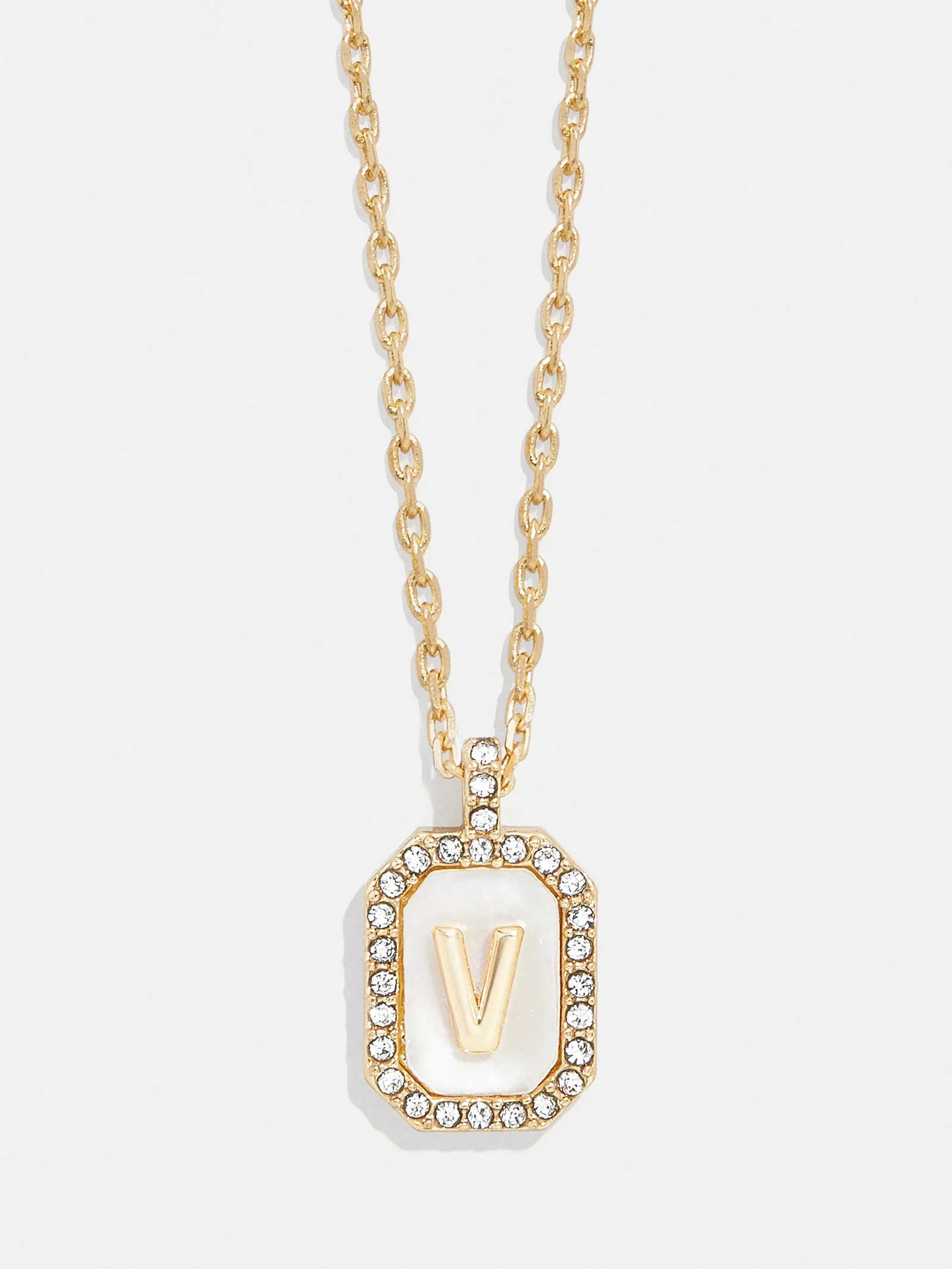 Gold & Mother of Pearl Initial Necklace - Mother Of Pearl - Image 24