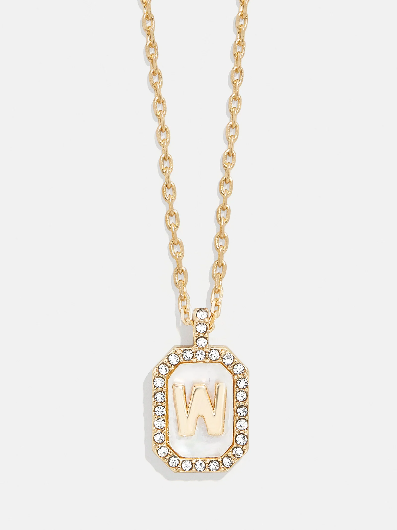 Gold & Mother of Pearl Initial Necklace - Mother Of Pearl - Image 25