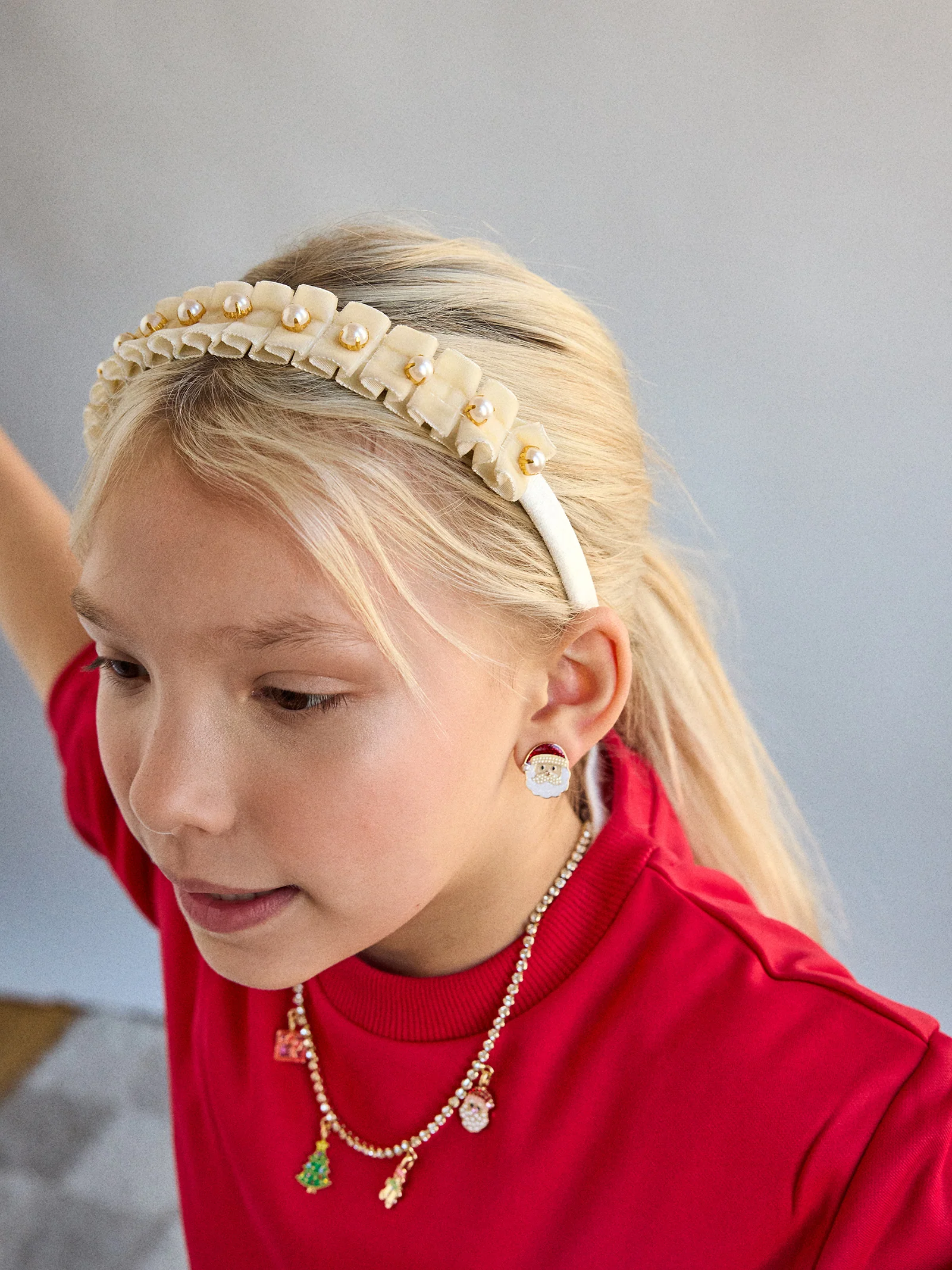 Pretty In Pearls Kids' Headband - White - Image 2
