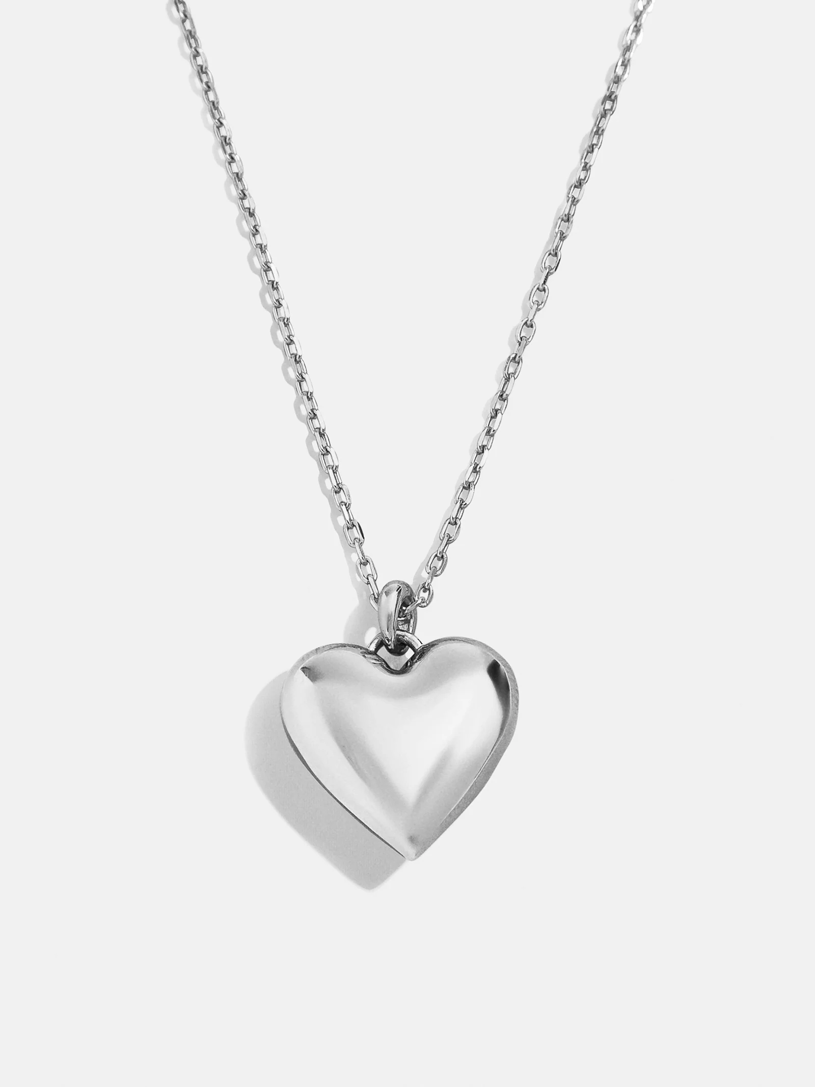Sterling Silver Custom Bubble Heart Necklace - Sterling Silver - Image 4