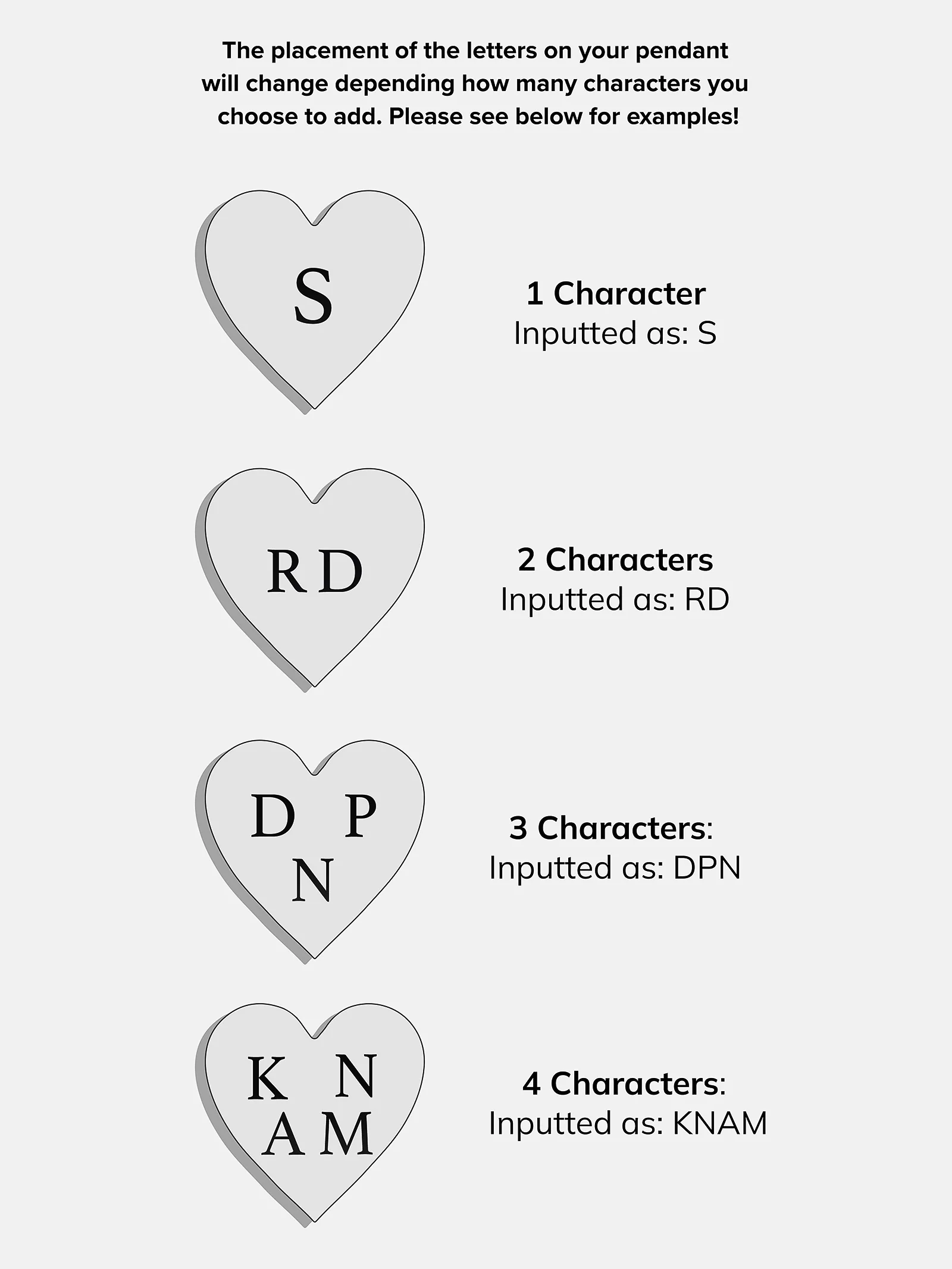 Sterling Silver Custom Bubble Heart Necklace - Sterling Silver - Image 5