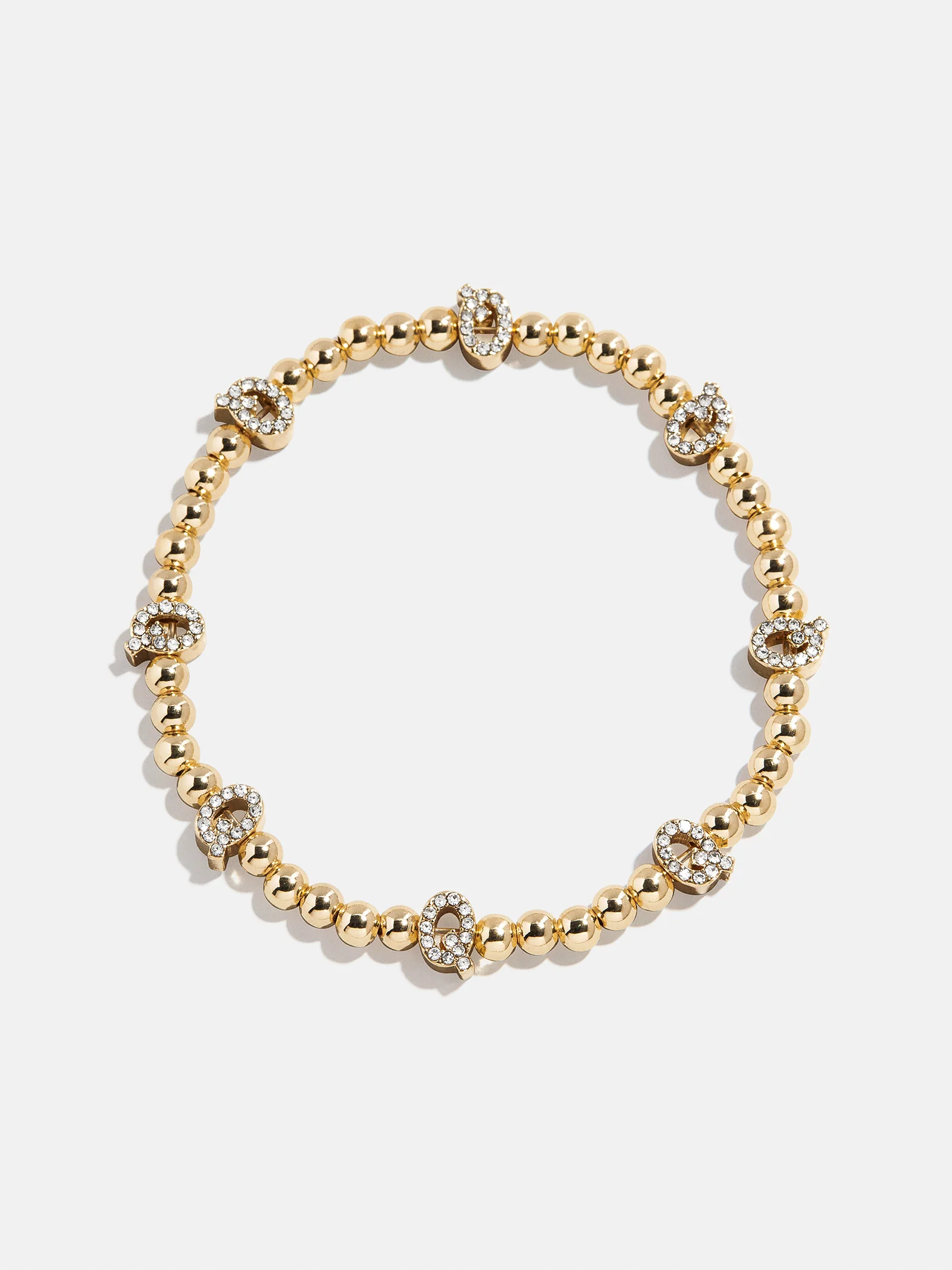 Gold/Pavé Repeating Initial Pisa Bracelet - Q