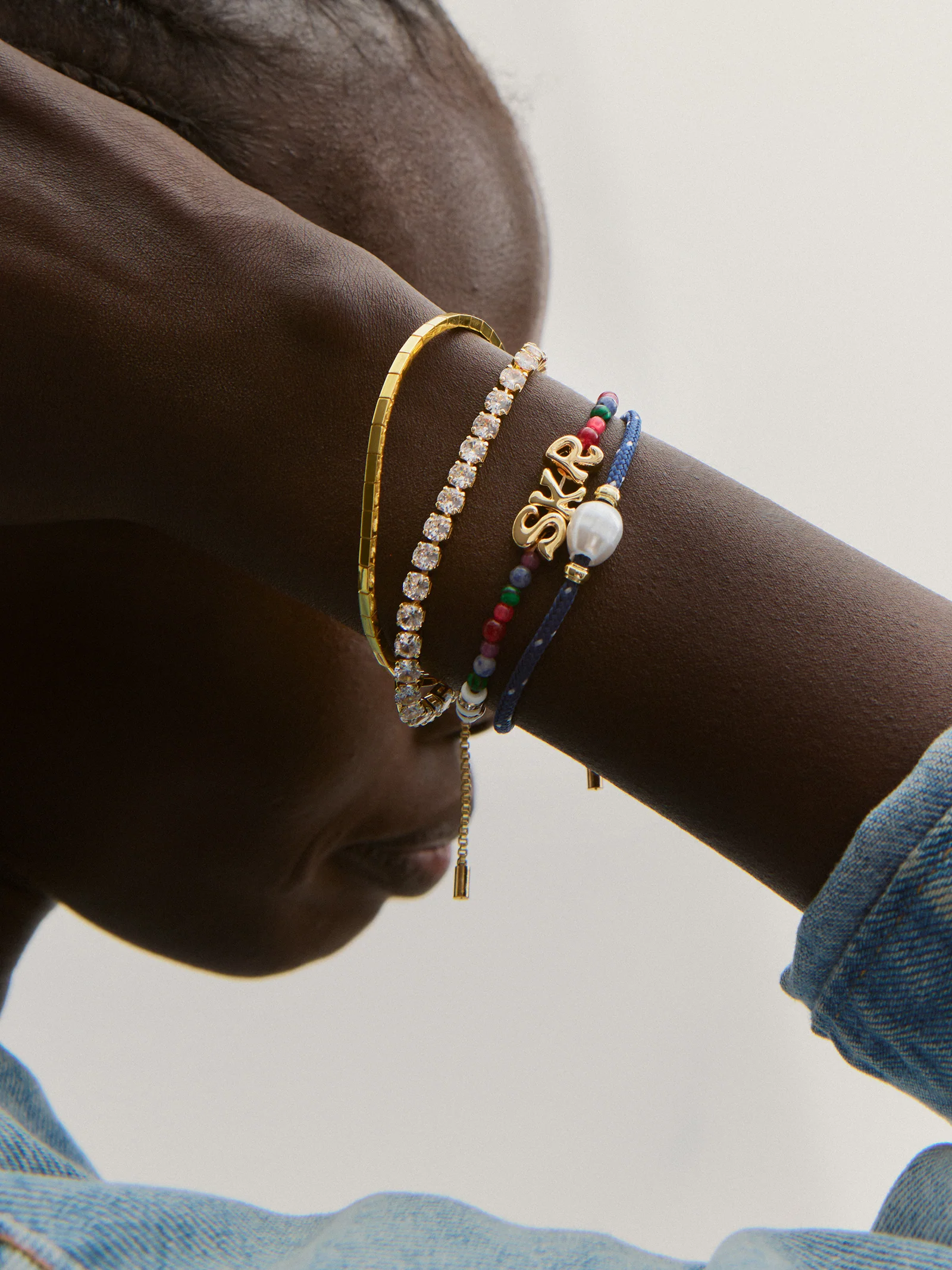 Rowan Semi-Precious Custom Layered Bracelet - St. Barths - Image 2