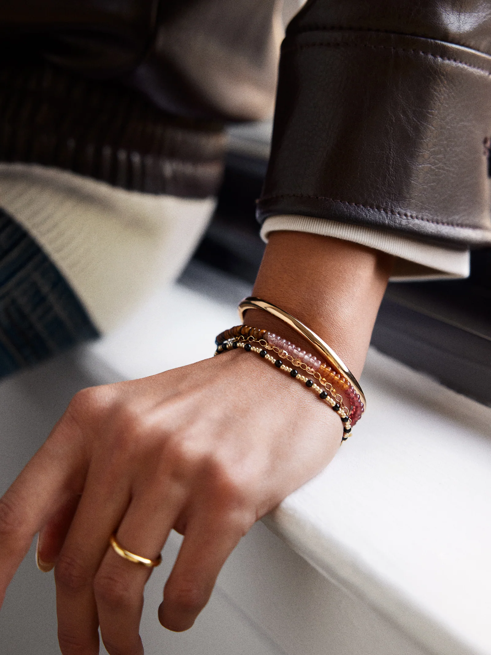 Rowan Semi-Precious Layered Bracelet - Bali - Image 2