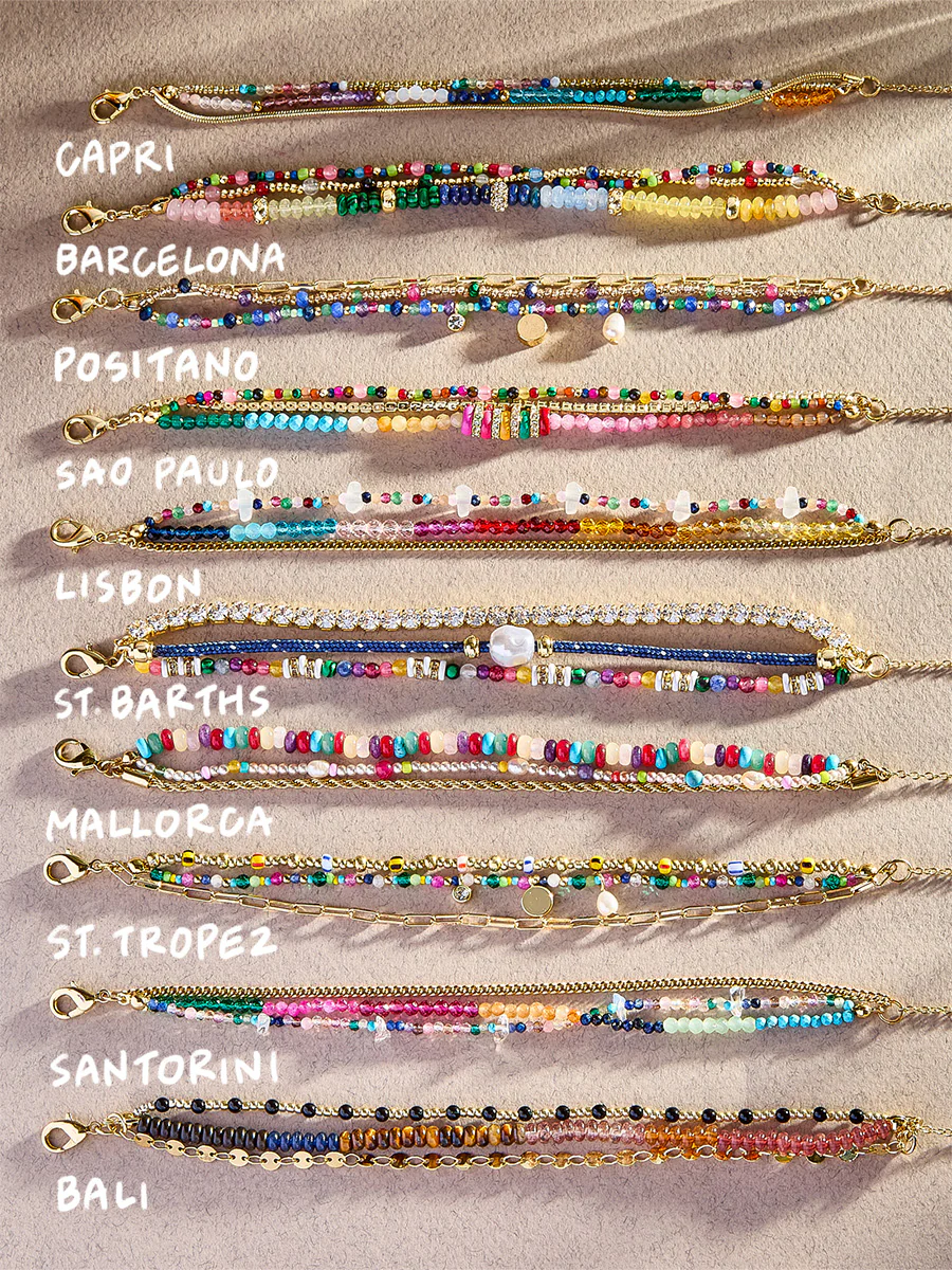 Rowan Semi-Precious Layered Bracelet - Capri - Image 4