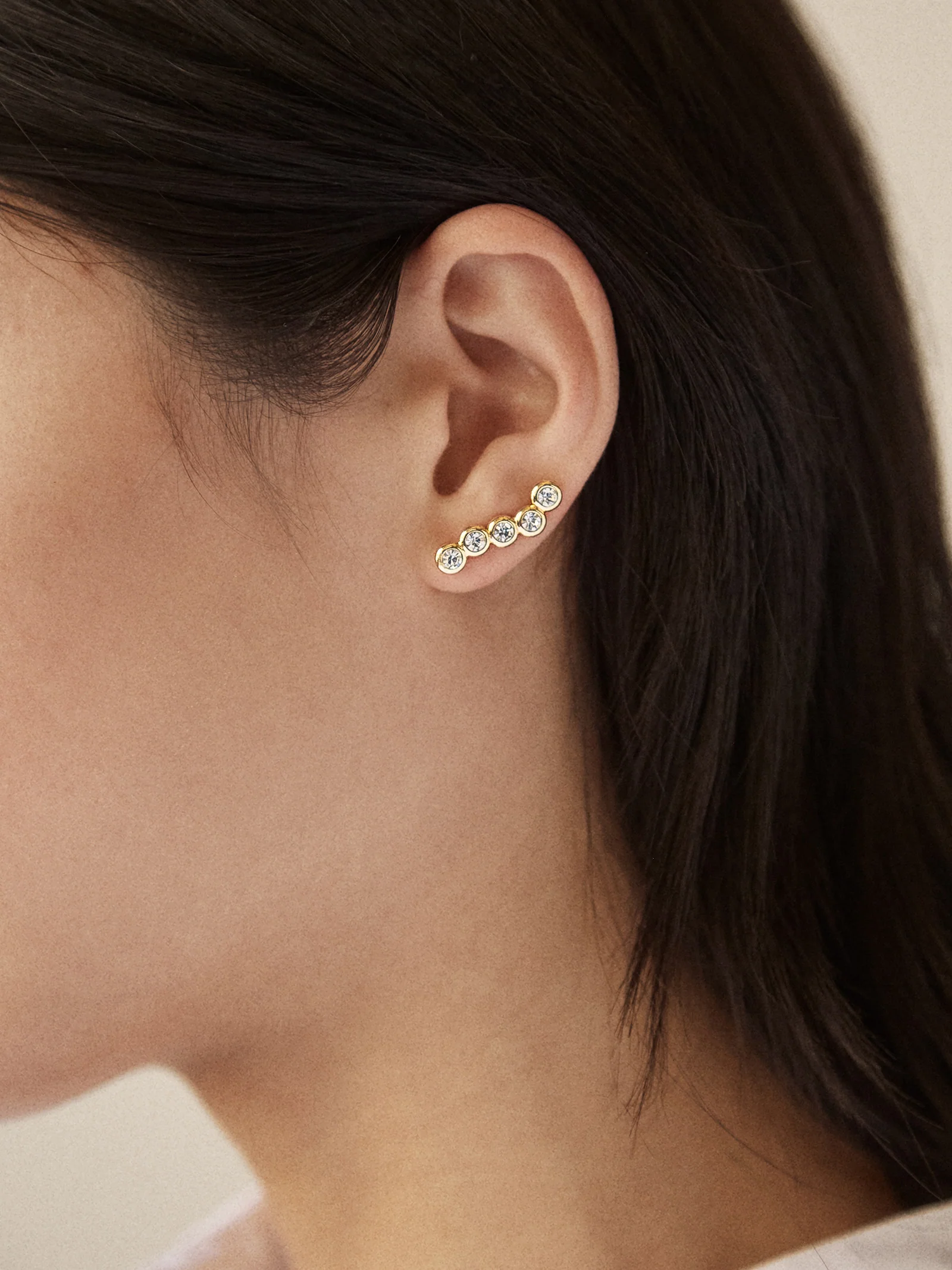 Savannah Crawler Earrings - Gold/Pavé - Image 2