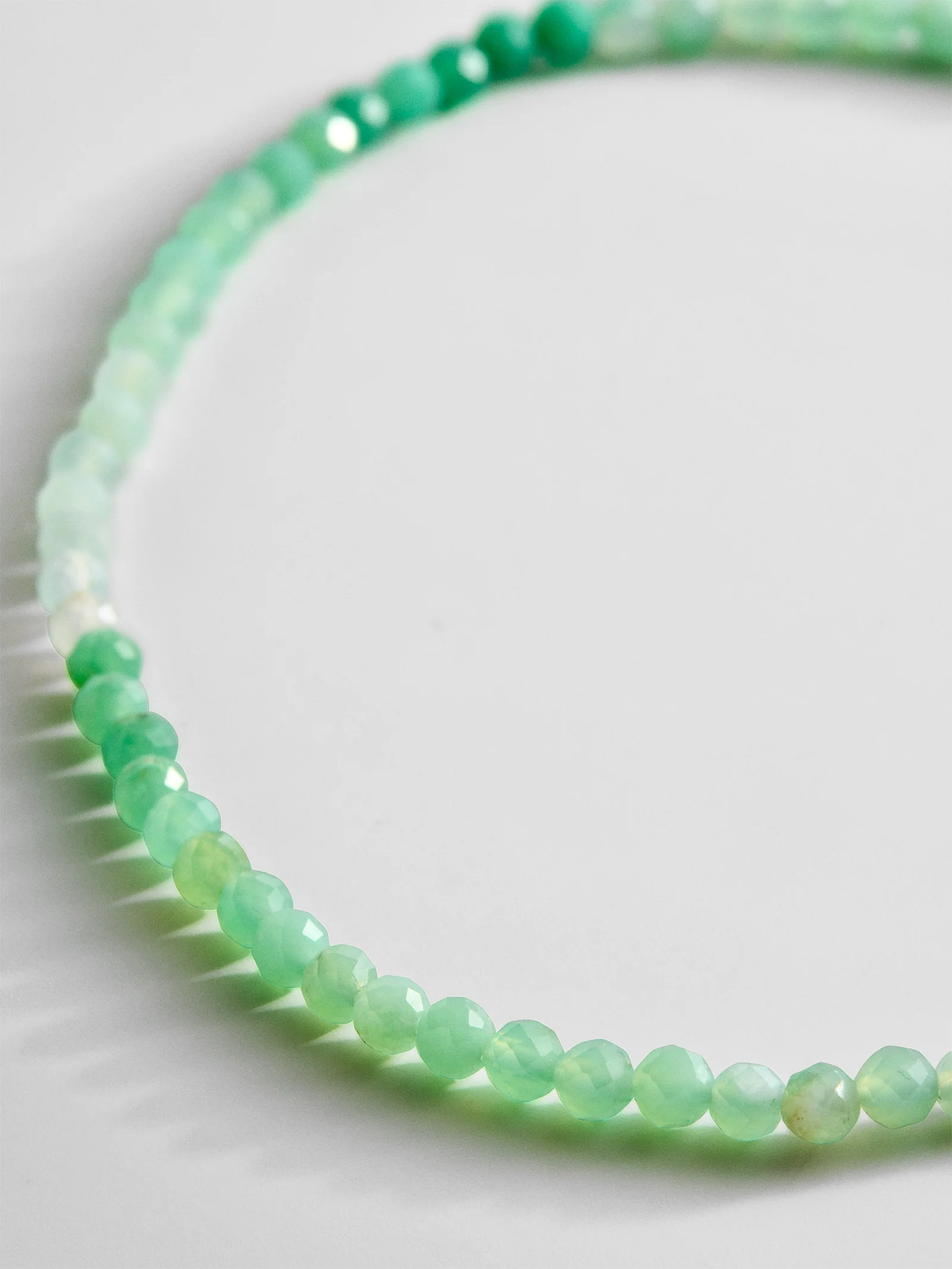 Mini Semi-Precious Necklace - Chrysoprase - Image 3