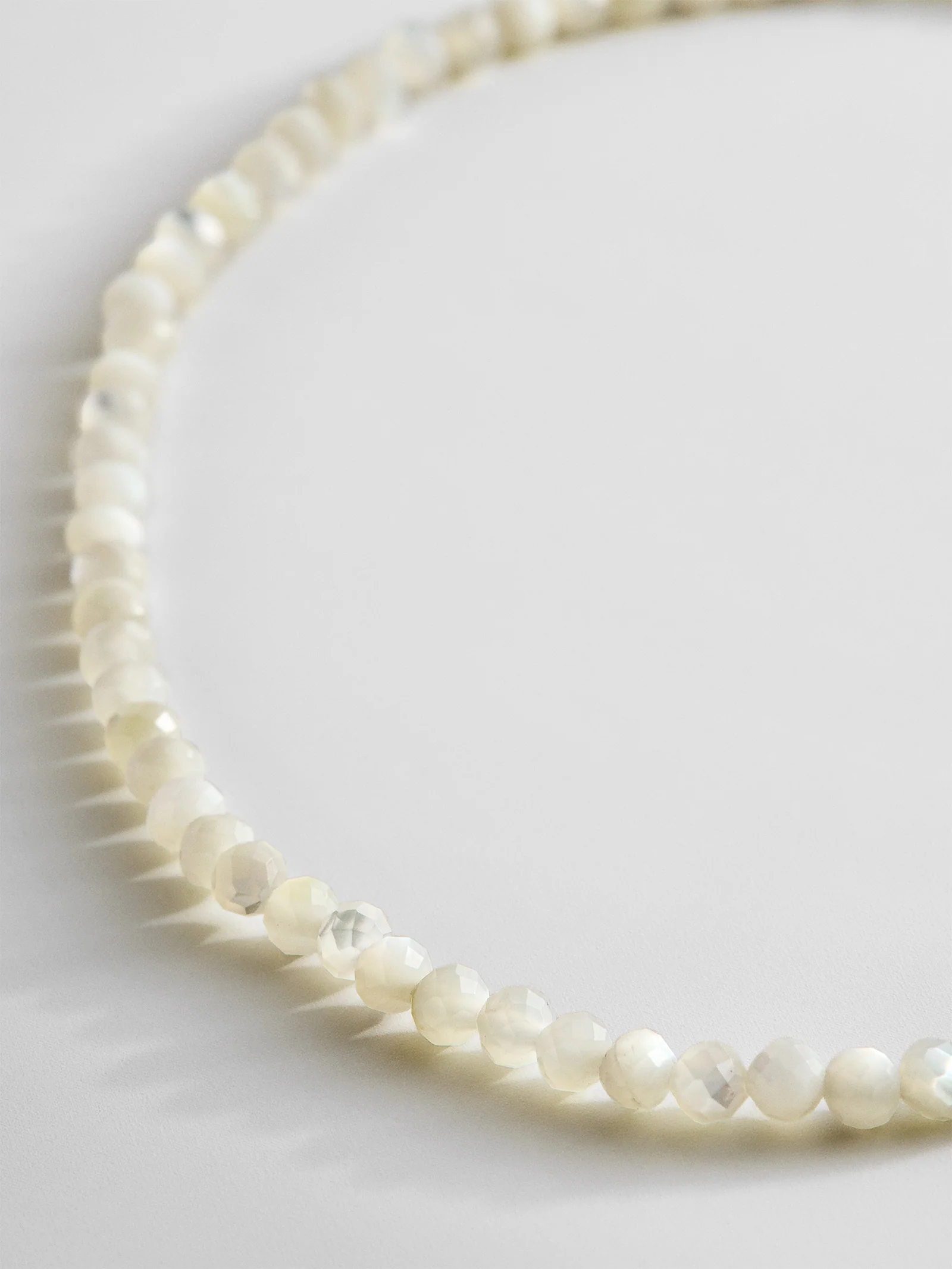Mini Semi-Precious Necklace - Mother of Pearl - Image 3