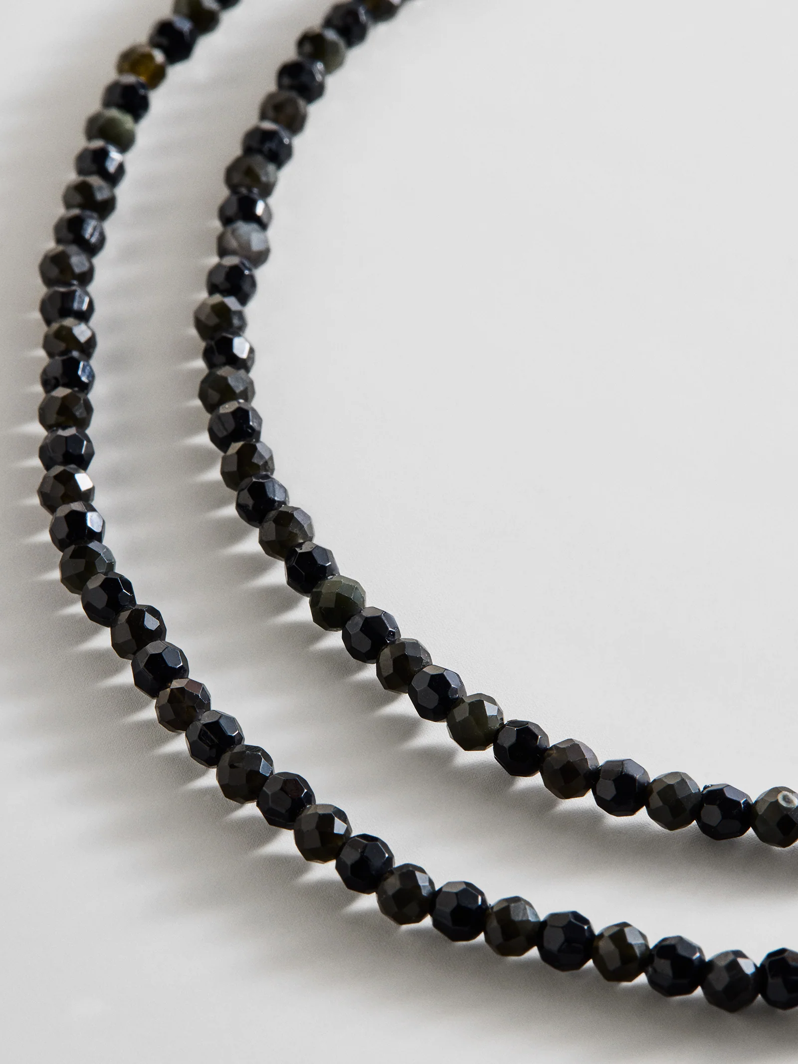 Semi-Precious Pearl Wrap Necklace - Onyx - Image 4