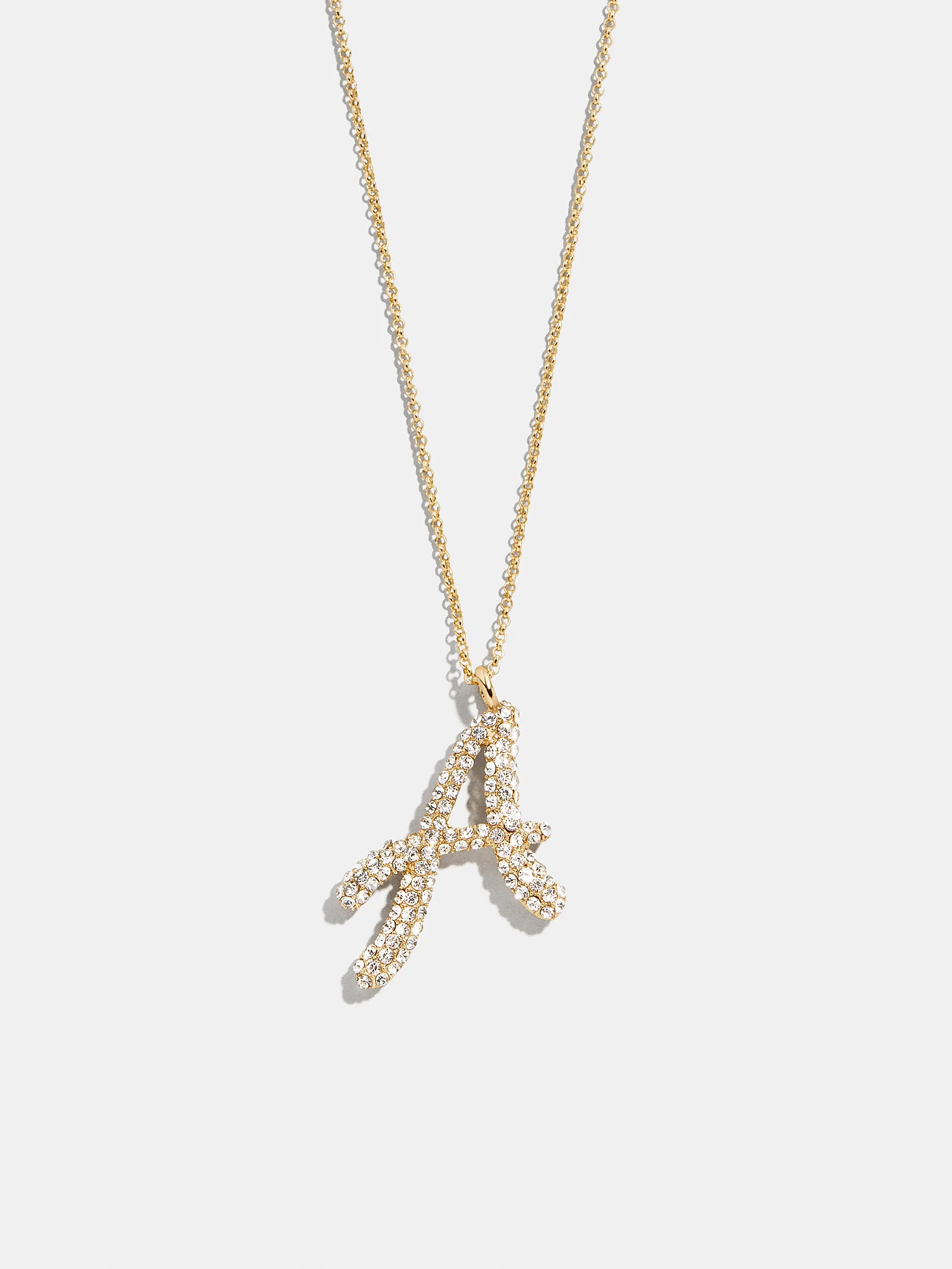 Signature Initial Necklace - Gold/Pavé