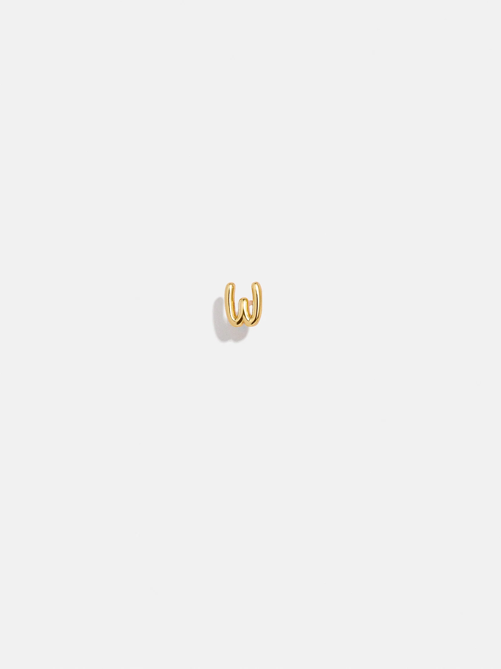 18K Gold Single Bubble Initial Earring - Bubble Initial - Image 23