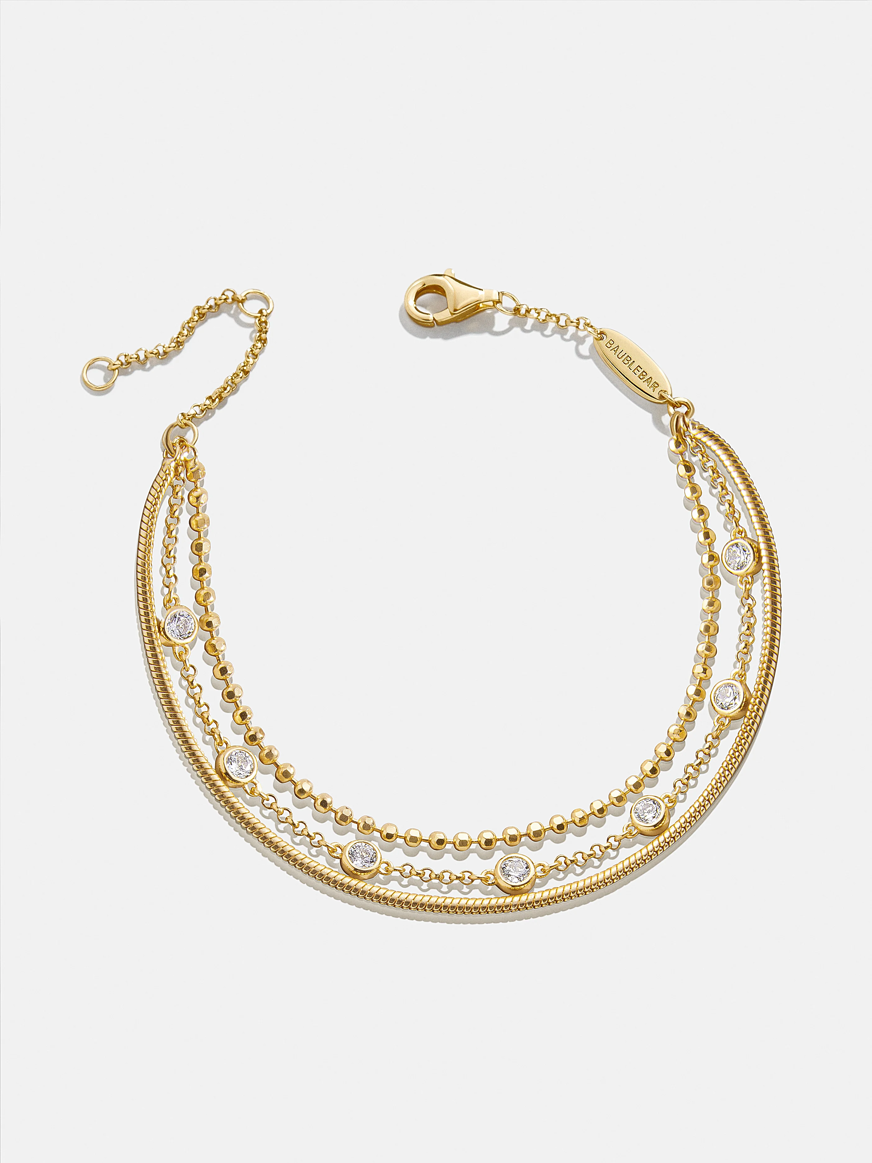 Skye 18K Gold Layered Bracelet - Skye 18K Gold Layered Bracelet - Image 3