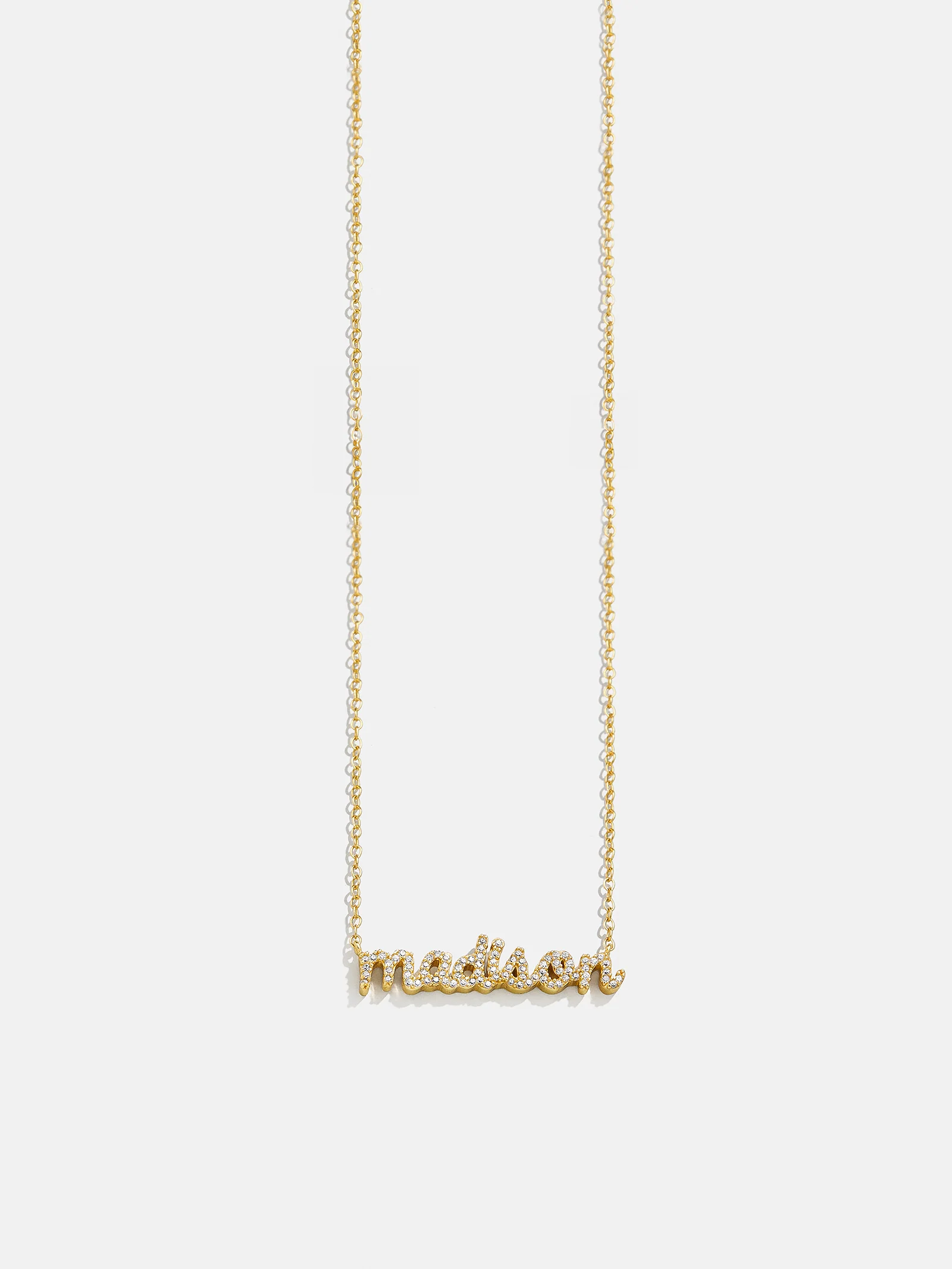 14K Gold Custom Nameplate Necklace - Mini Script - Image 3