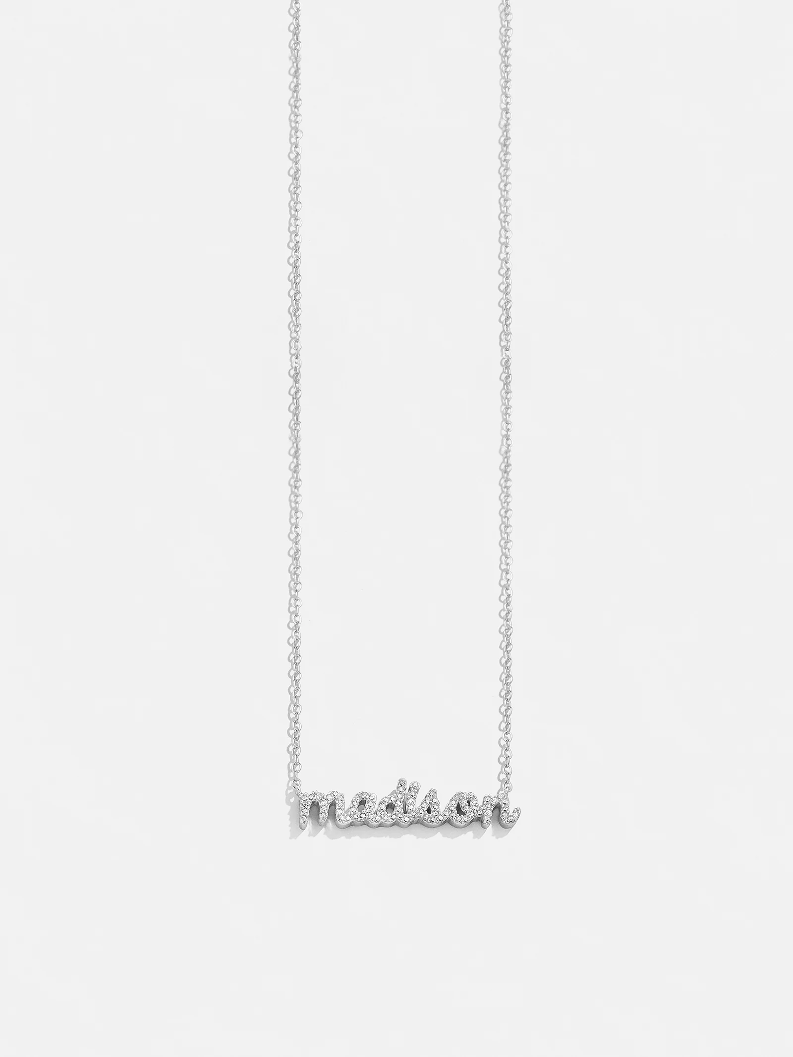 14K Gold Custom Nameplate Necklace - Mini Script - Image 9