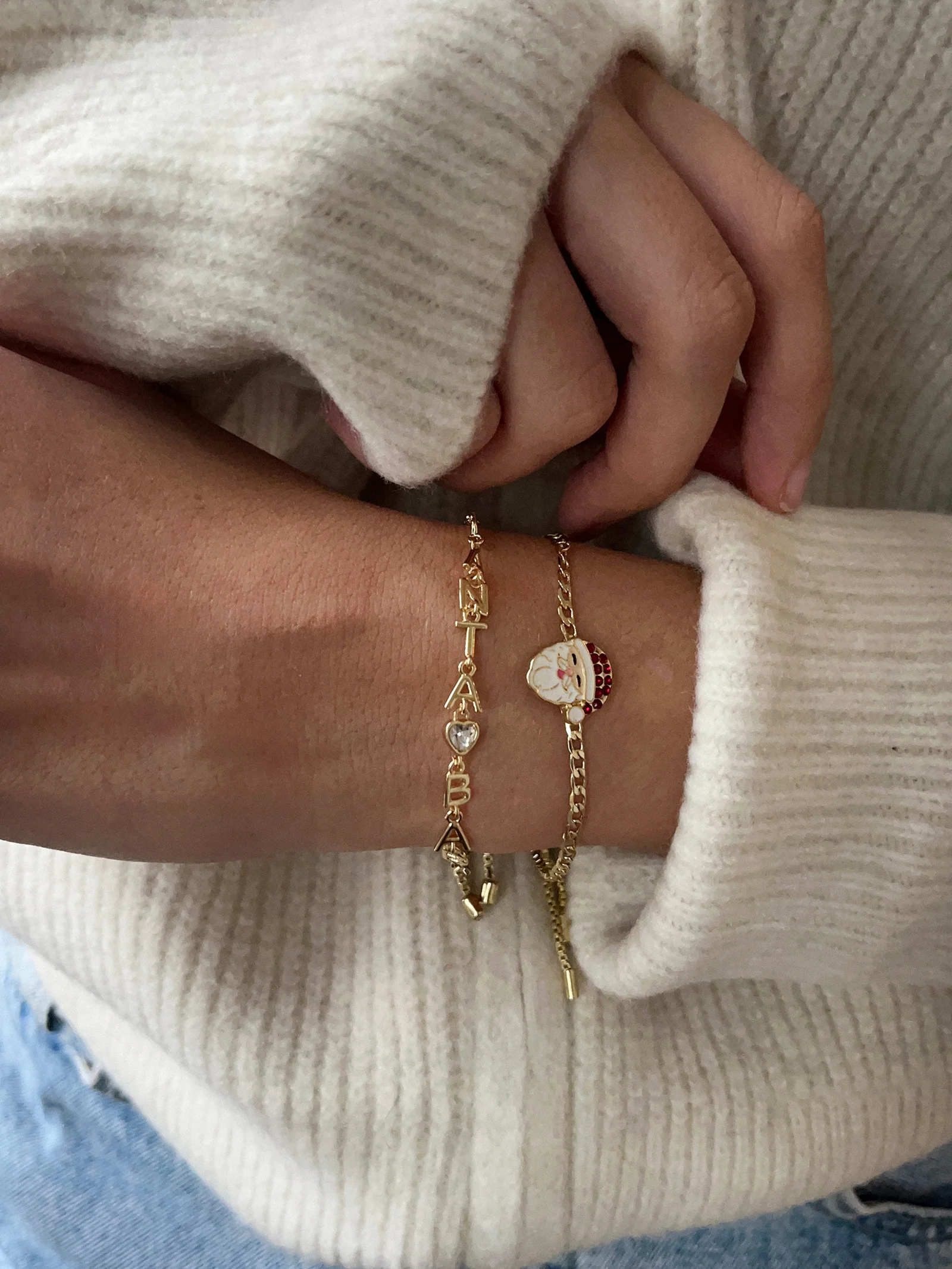 Snow Beau Holiday Bracelet Set - Santa Claus - Image 2