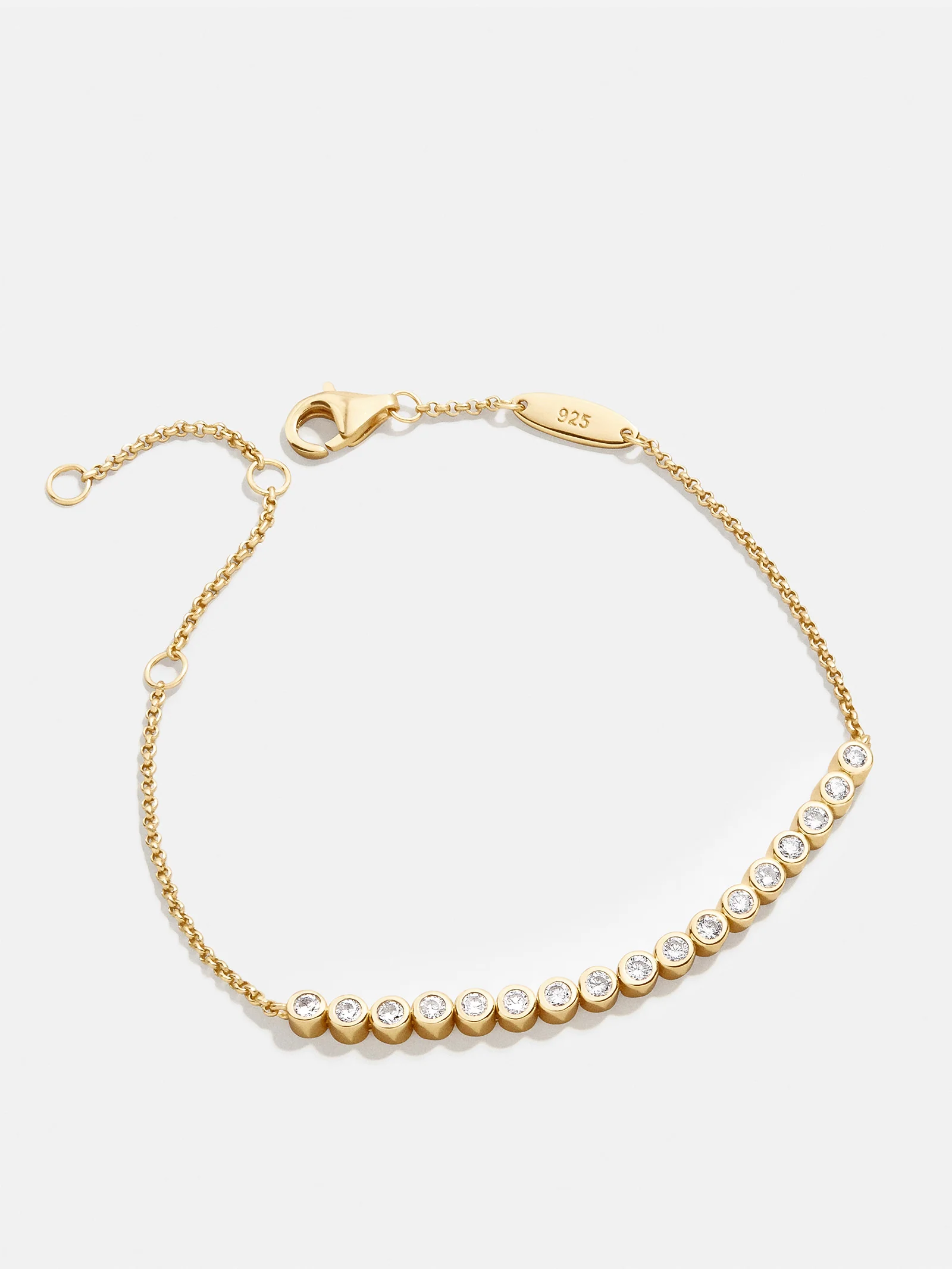 Sophie 18K Gold Tennis Bracelet - Gold/Pavé - Image 3