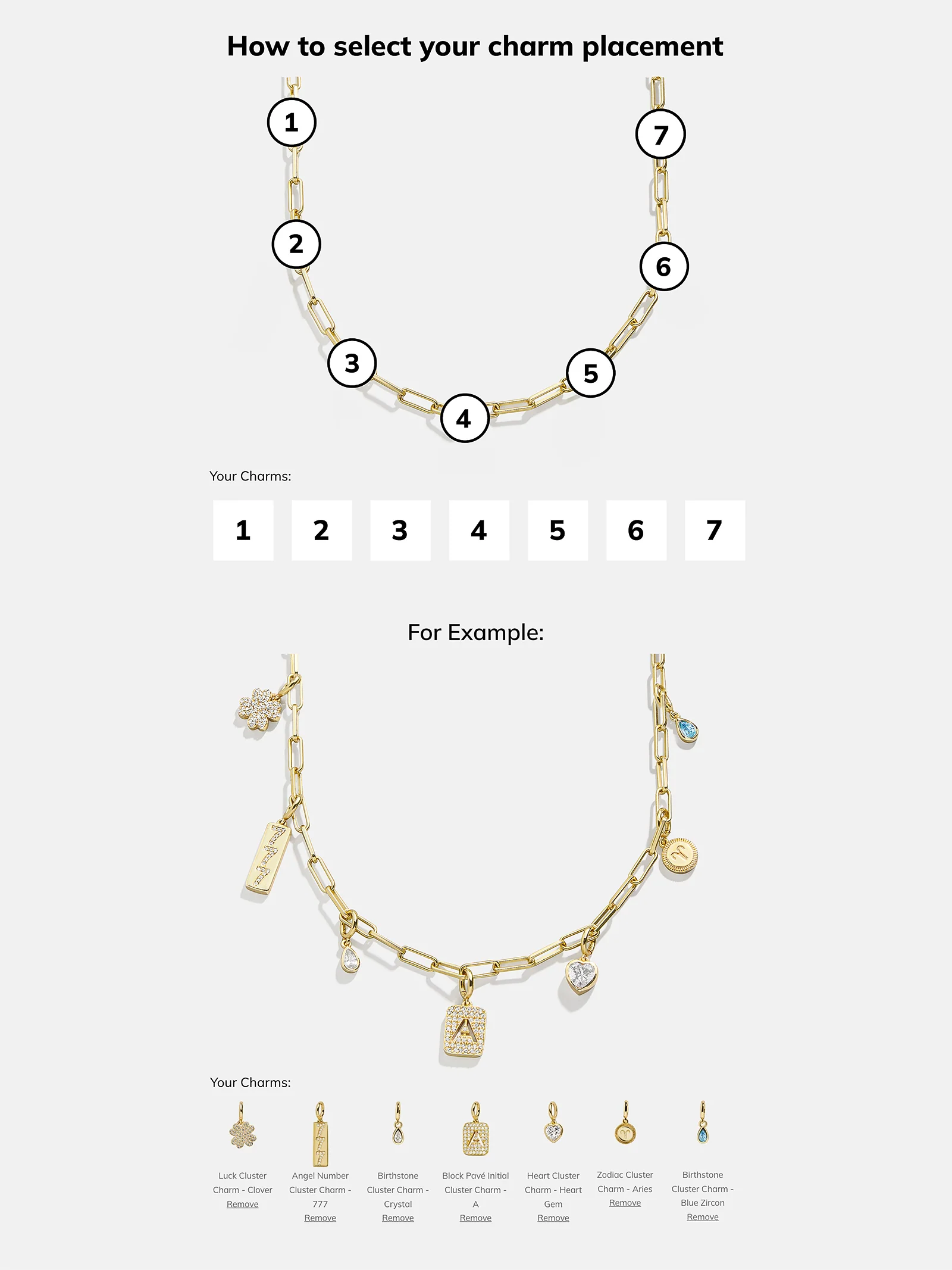 Spaced Custom Charm Necklace - Spaced Charm Necklace - Image 24