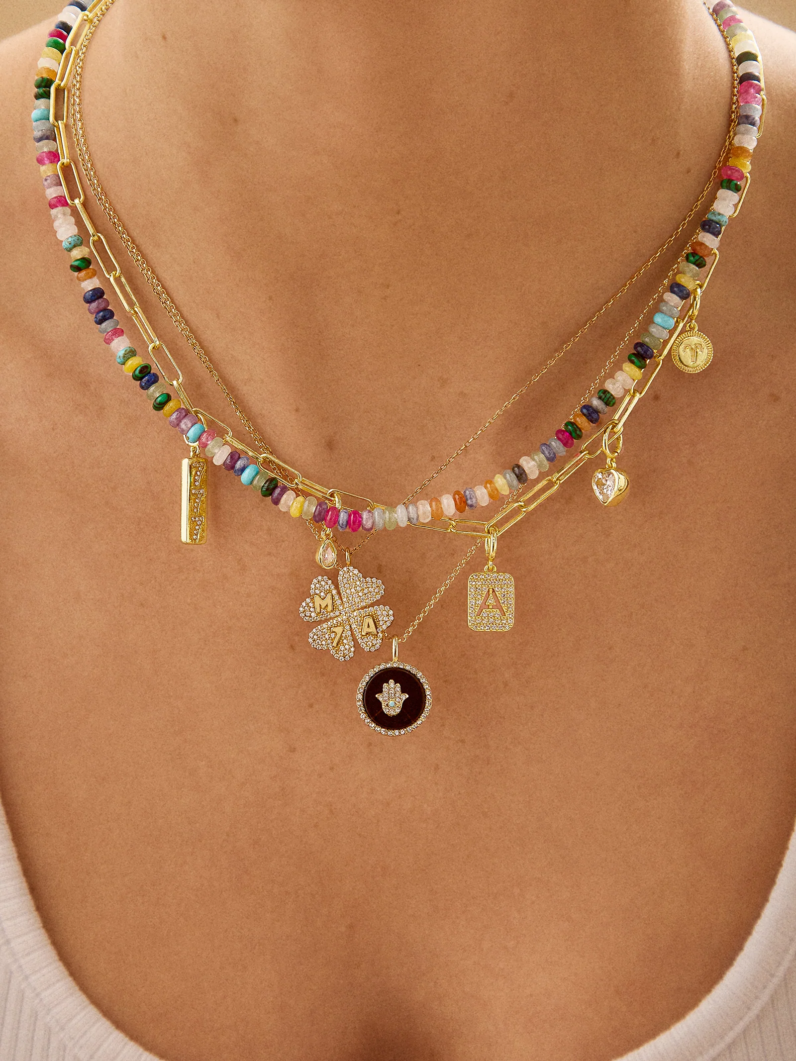 Spaced Custom Charm Necklace - Spaced Charm Necklace - Image 9