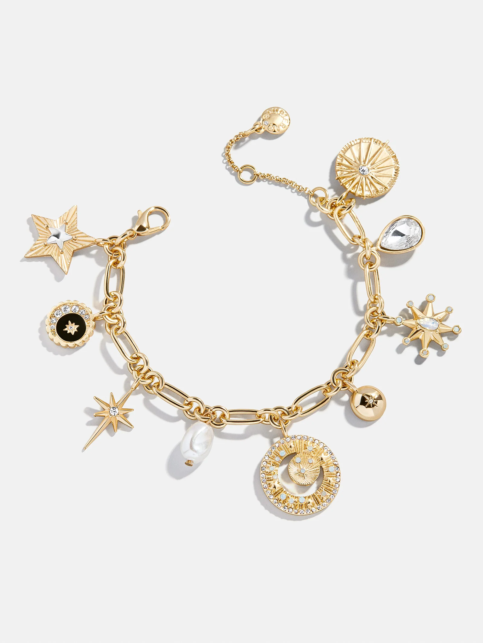 Star Power Celestial Charm Bracelet - Gold/Pavé - Image 3