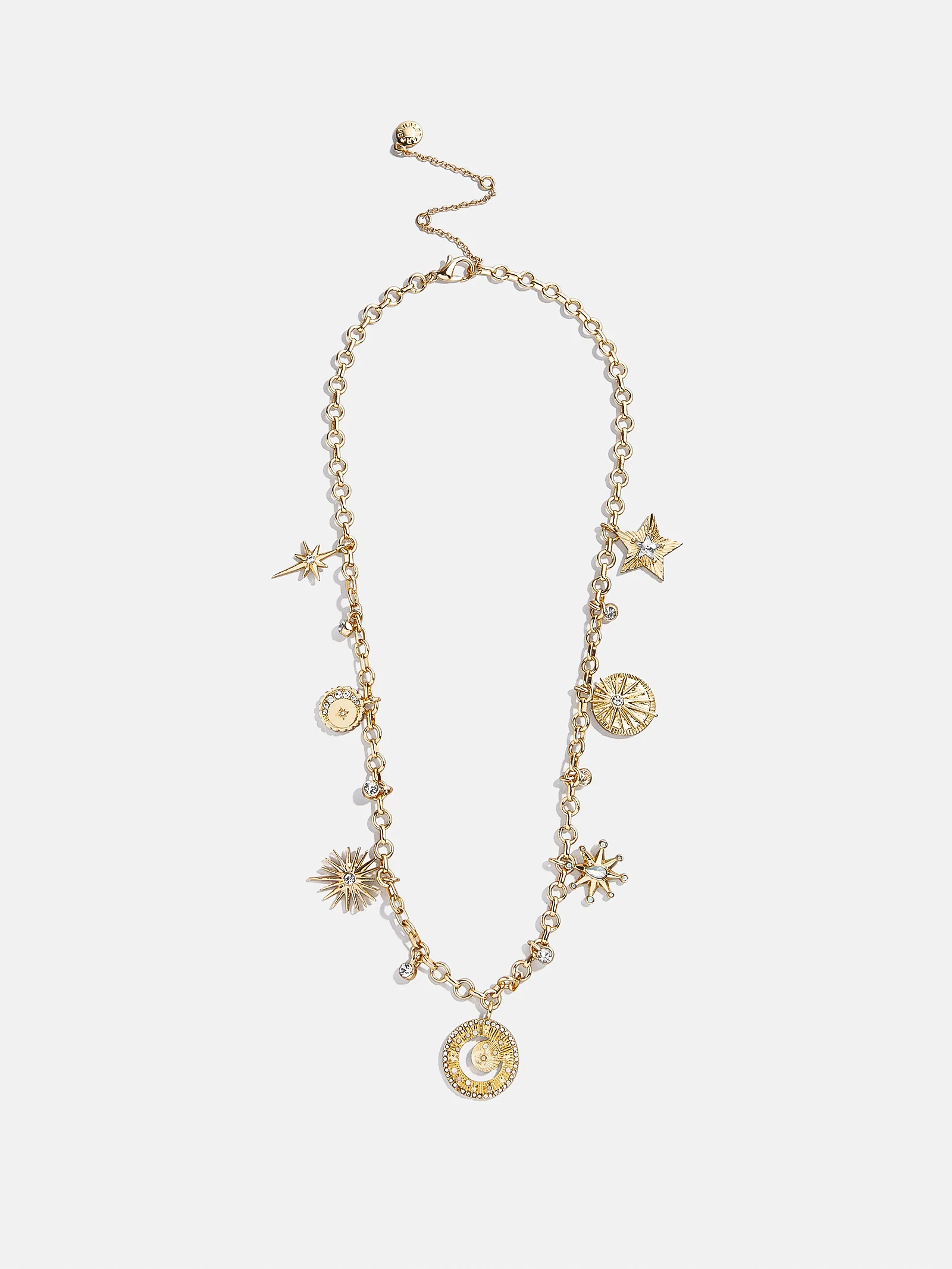 Star Power Celestial Charm Necklace - Gold/Pavé - Image 3