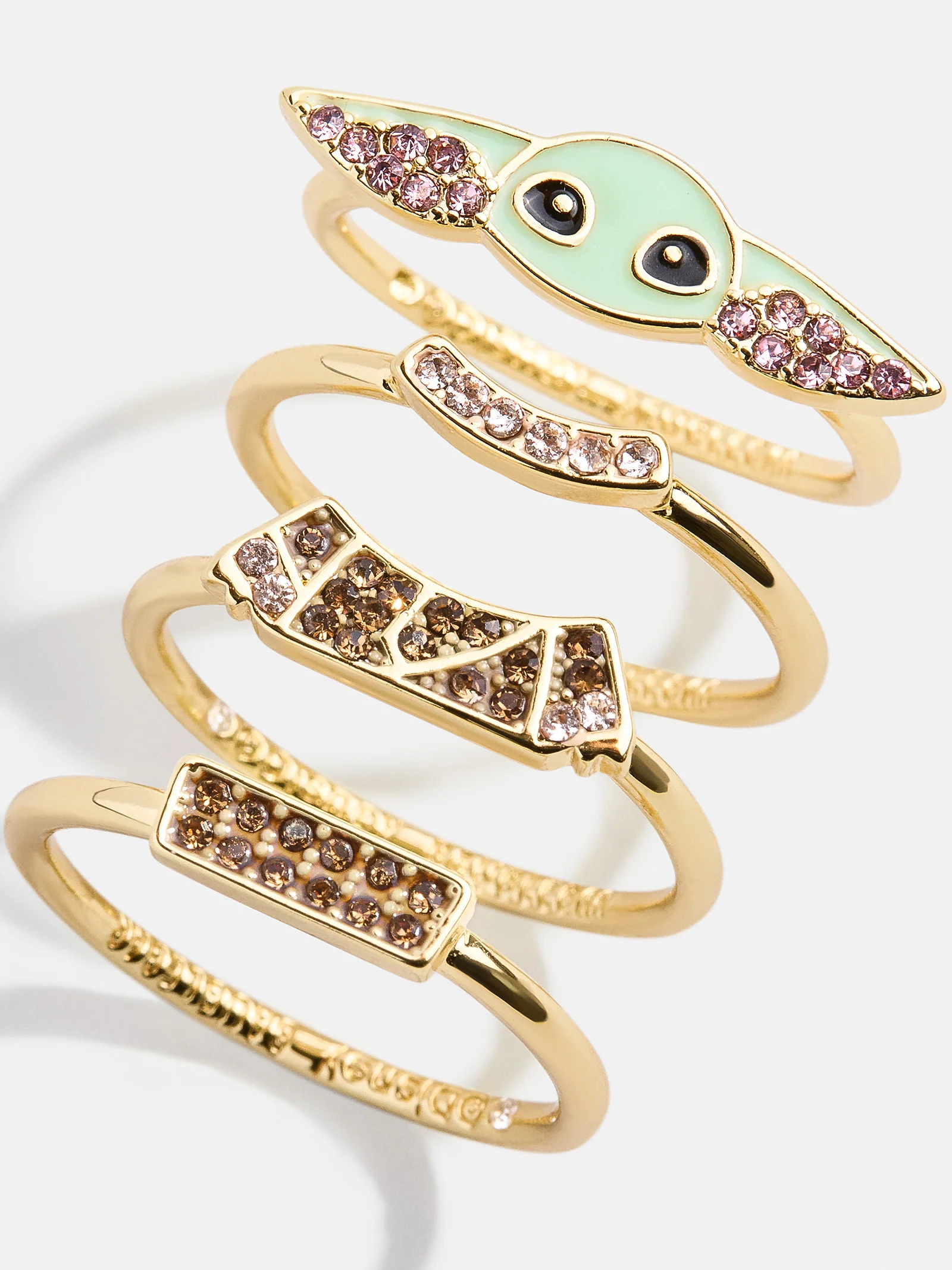 STAR WARS™ GROGU™ Ring Set - Gold/Green - Image 4
