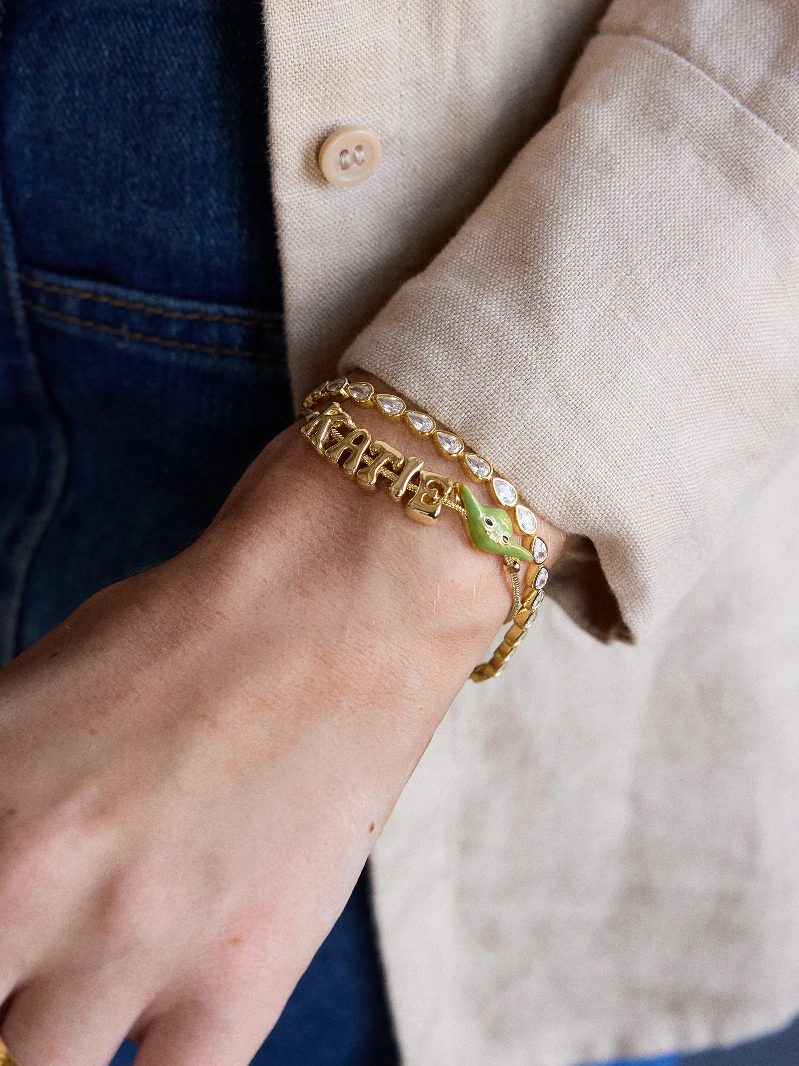 STAR WARS™ Yoda™ Bubble Slider Custom Bracelet - Yoda - Image 2