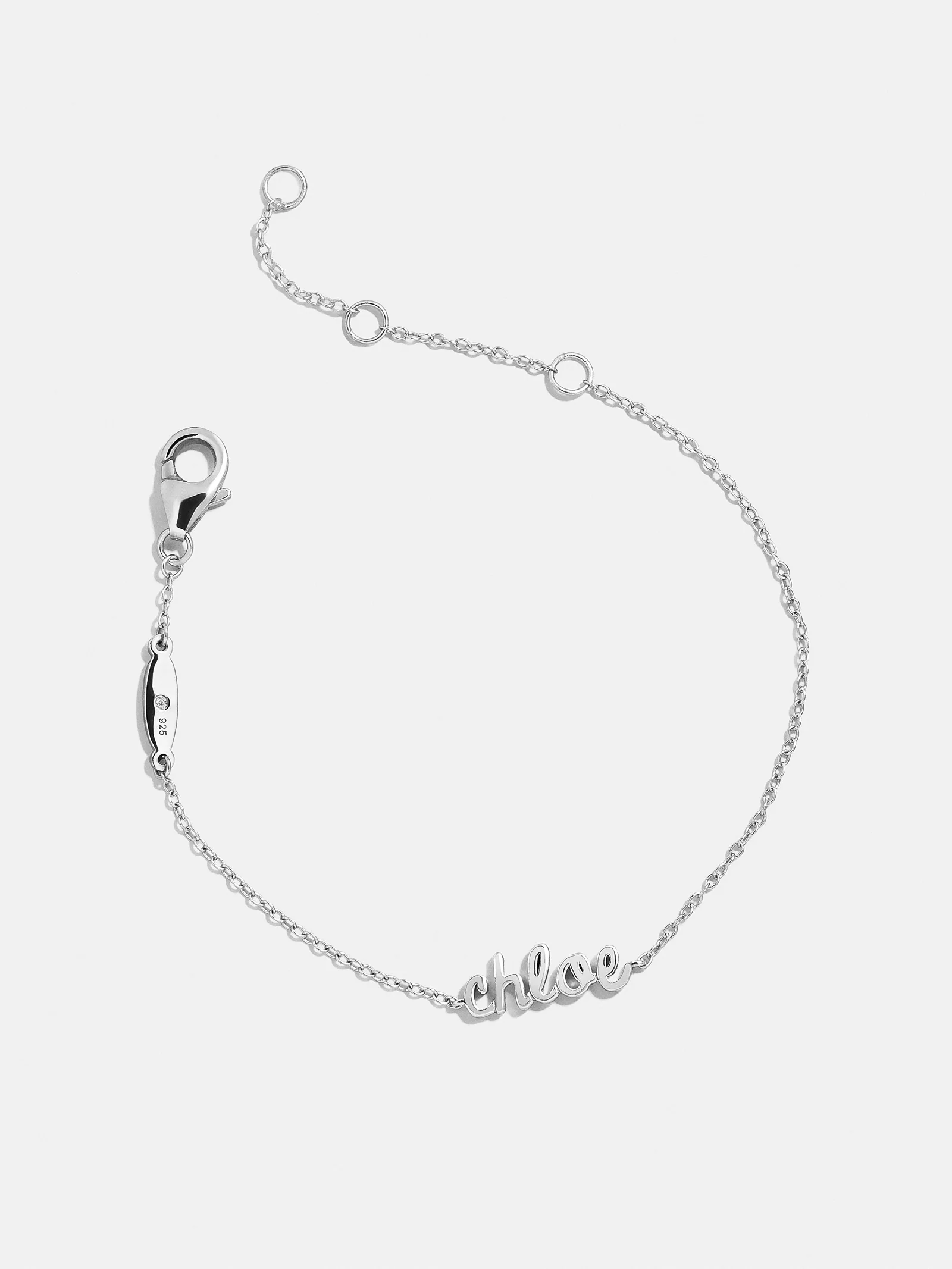 Sterling Silver Custom Nameplate Bracelet - Sterling Silver - Image 3