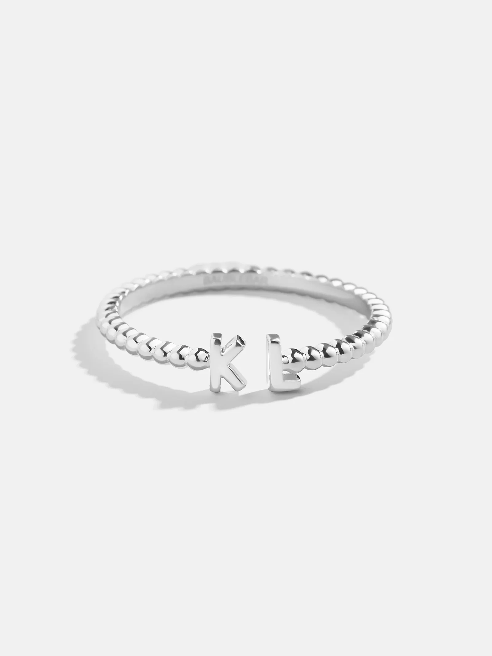 Sterling Silver Custom Initial Ring - Silver - Image 3