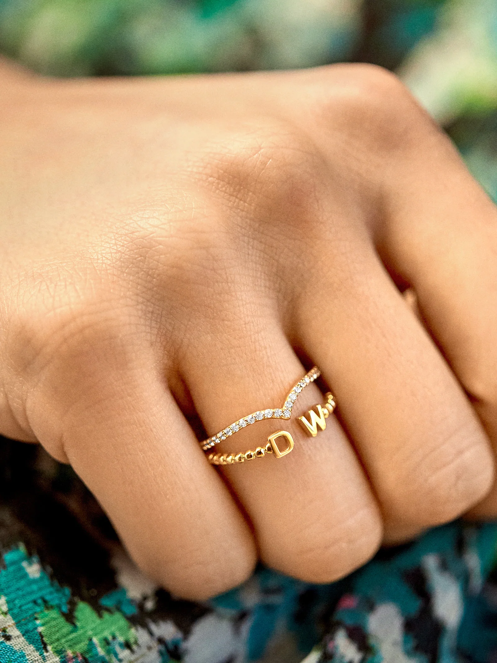 Sterling Silver Custom Initial Ring - Silver - Image 4