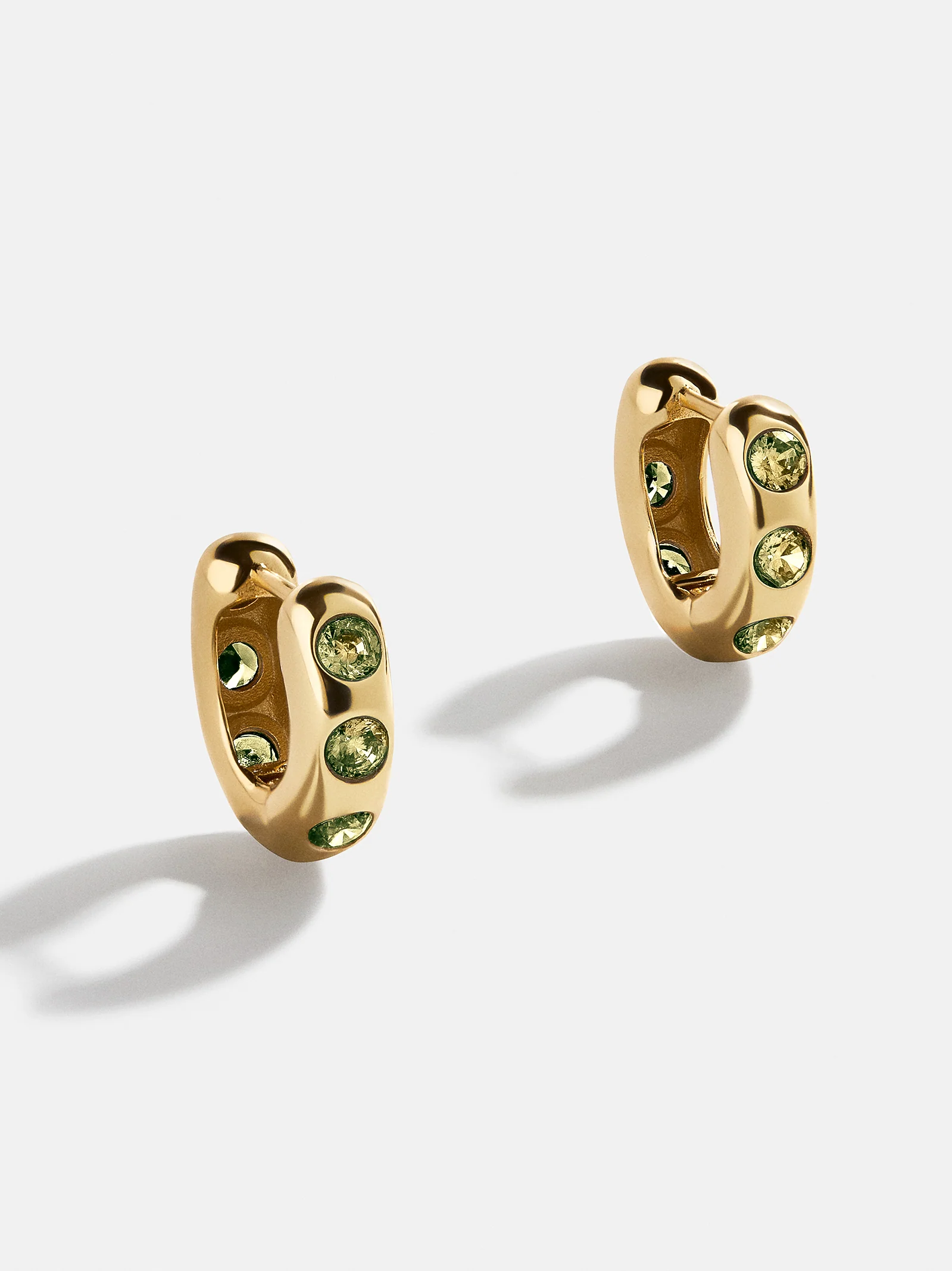 Sydney 18K Gold Plated Sterling Silver Birthstone Earrings - Peridot