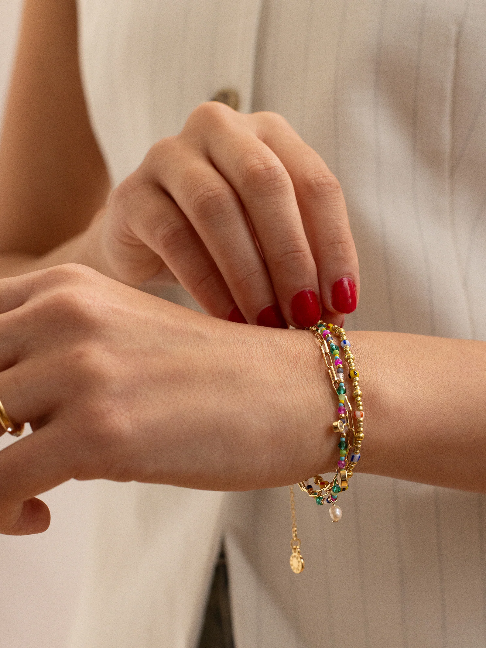 Rowan Semi-Precious Layered Bracelet - St. Tropez - Image 3