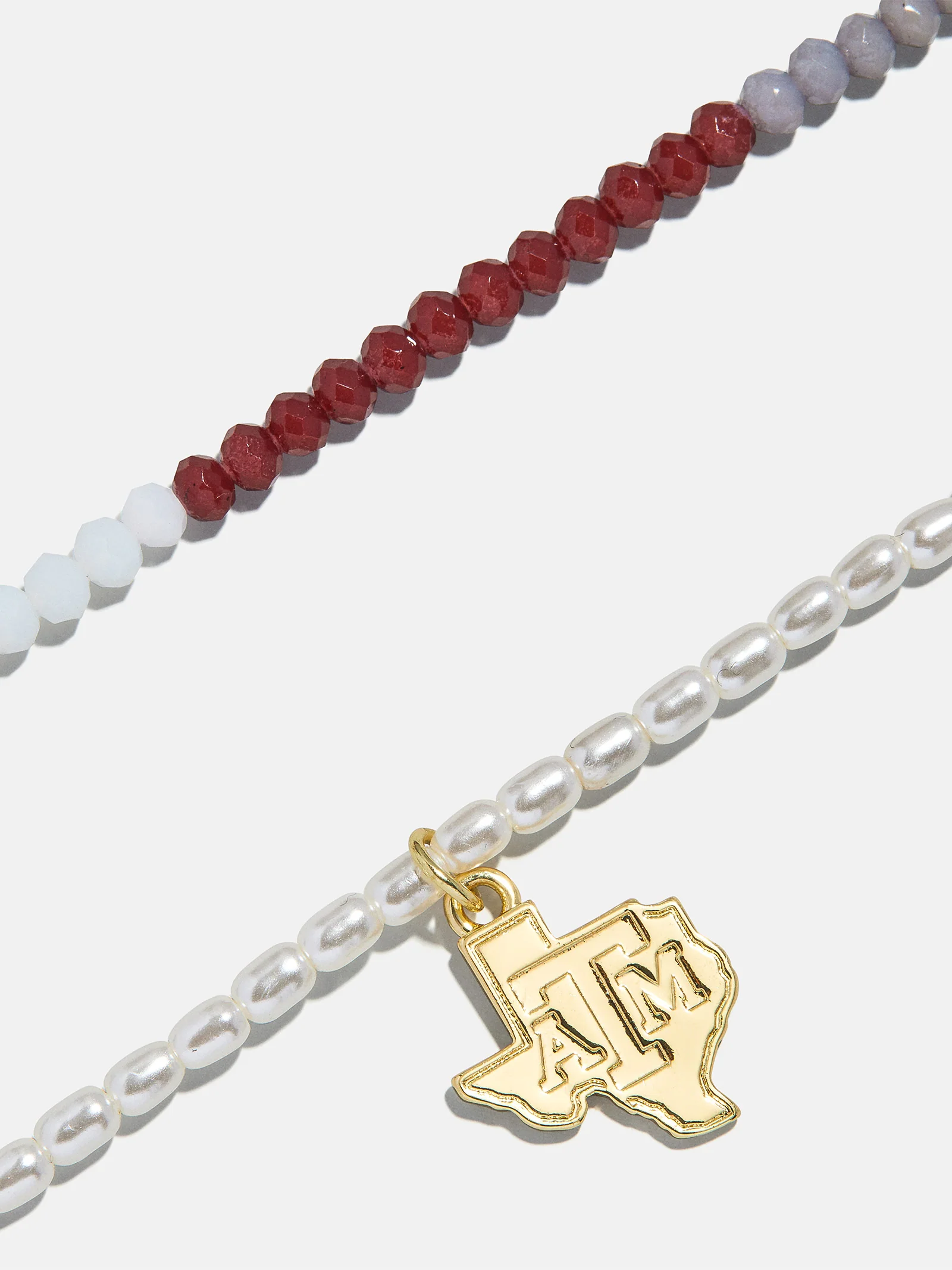 Texas A&M University Beaded Logo Necklace Set - Texas A&M University - Image 3
