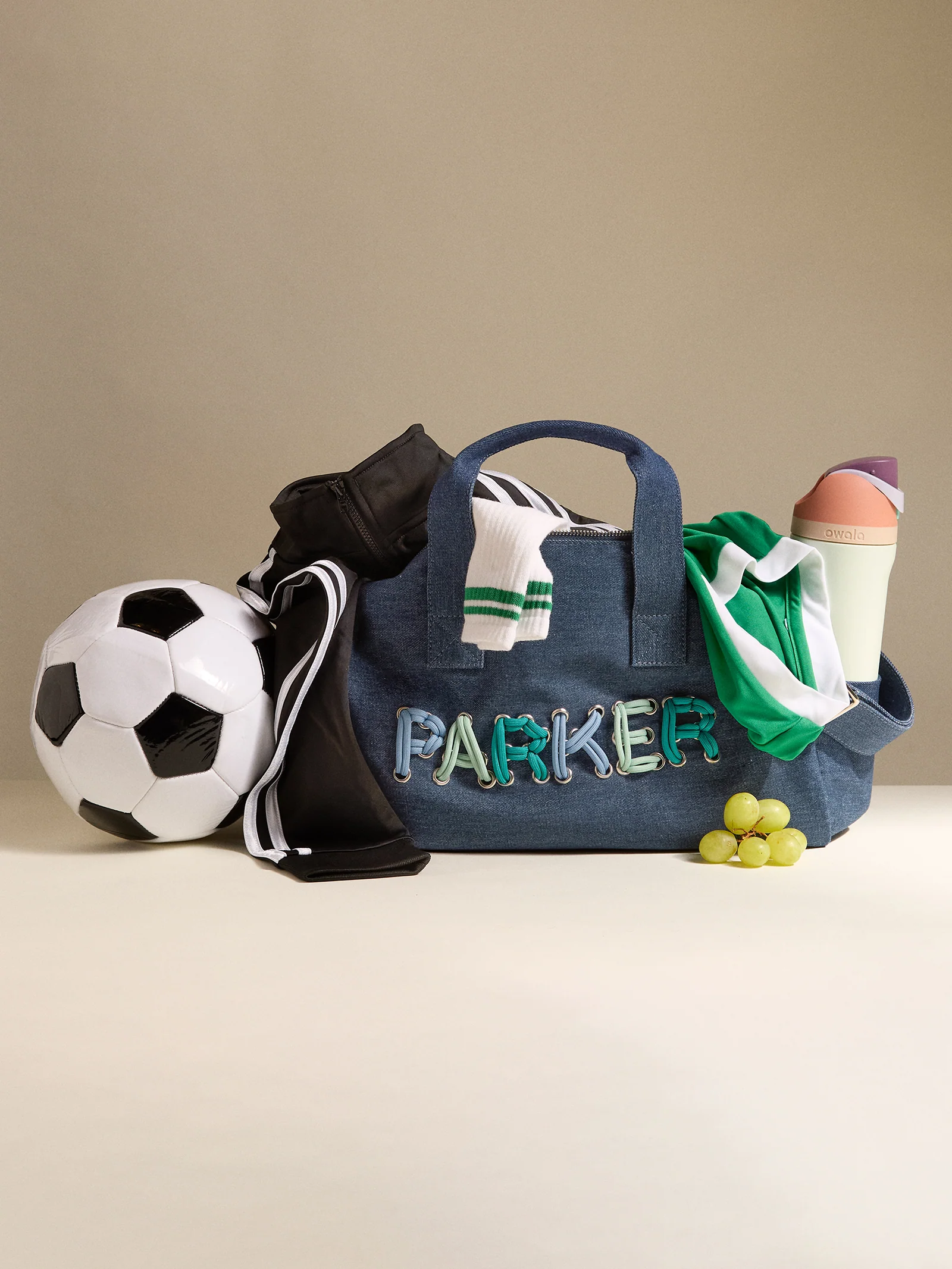 Thready to Go Kids’ Custom Duffle - Dark Denim/Blue Multi - Image 4
