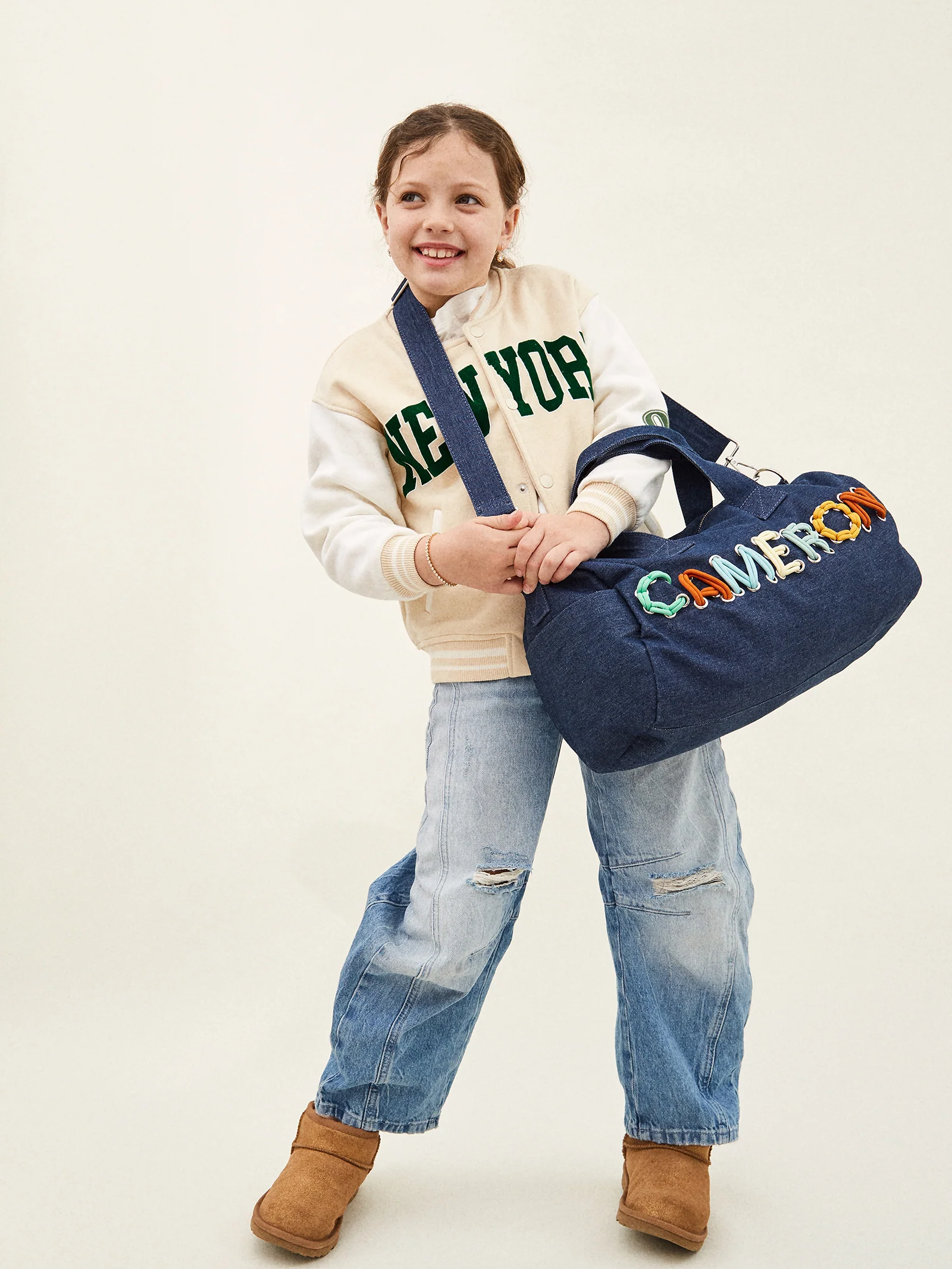 Thready to Go Kids' Custom Duffle - Dark Denim/Multi - Image 3