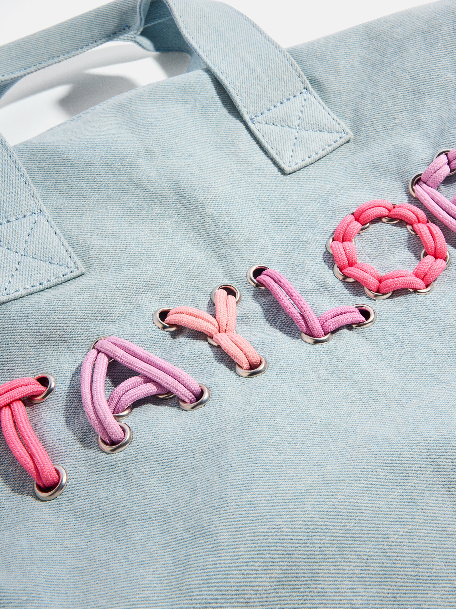 Thready to Go Kids’ Custom Duffle - Light Denim/Pink Multi - Image 3