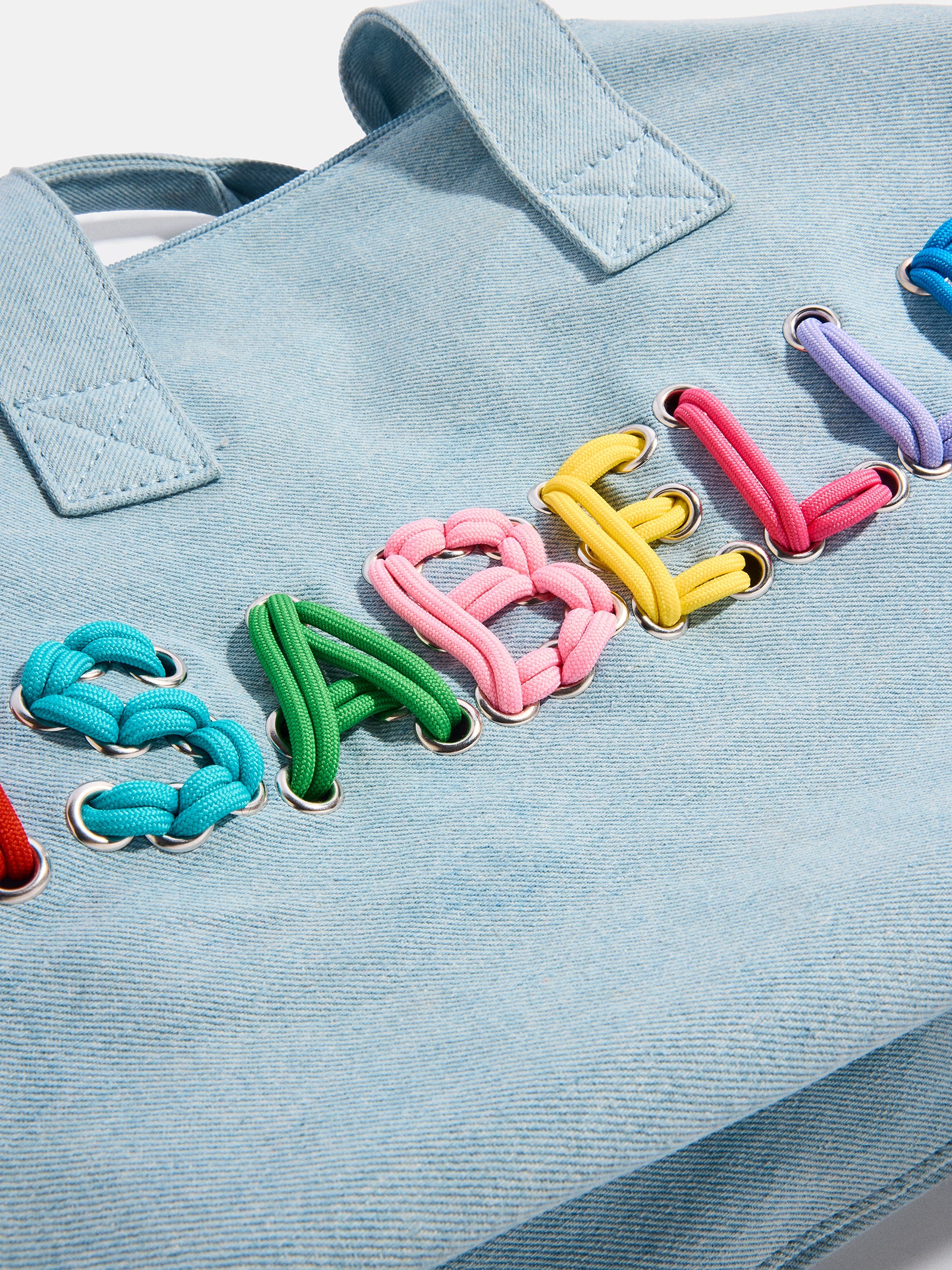 Thready to Go Kids’ Custom Duffle - Light Denim/Multi - Image 2