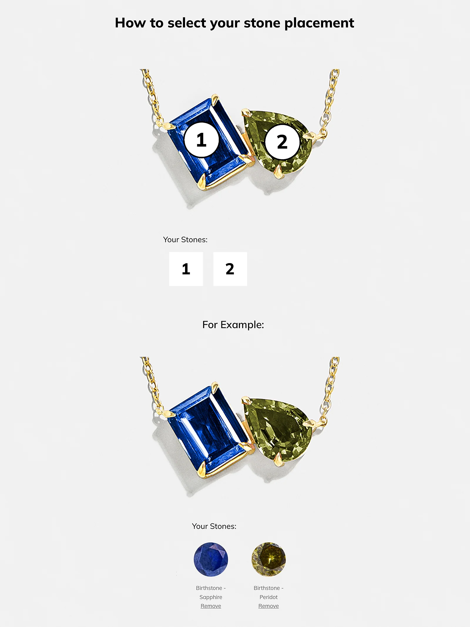 Toi et Moi 14K Gold Custom Birthstone Necklace - Gold - Image 6
