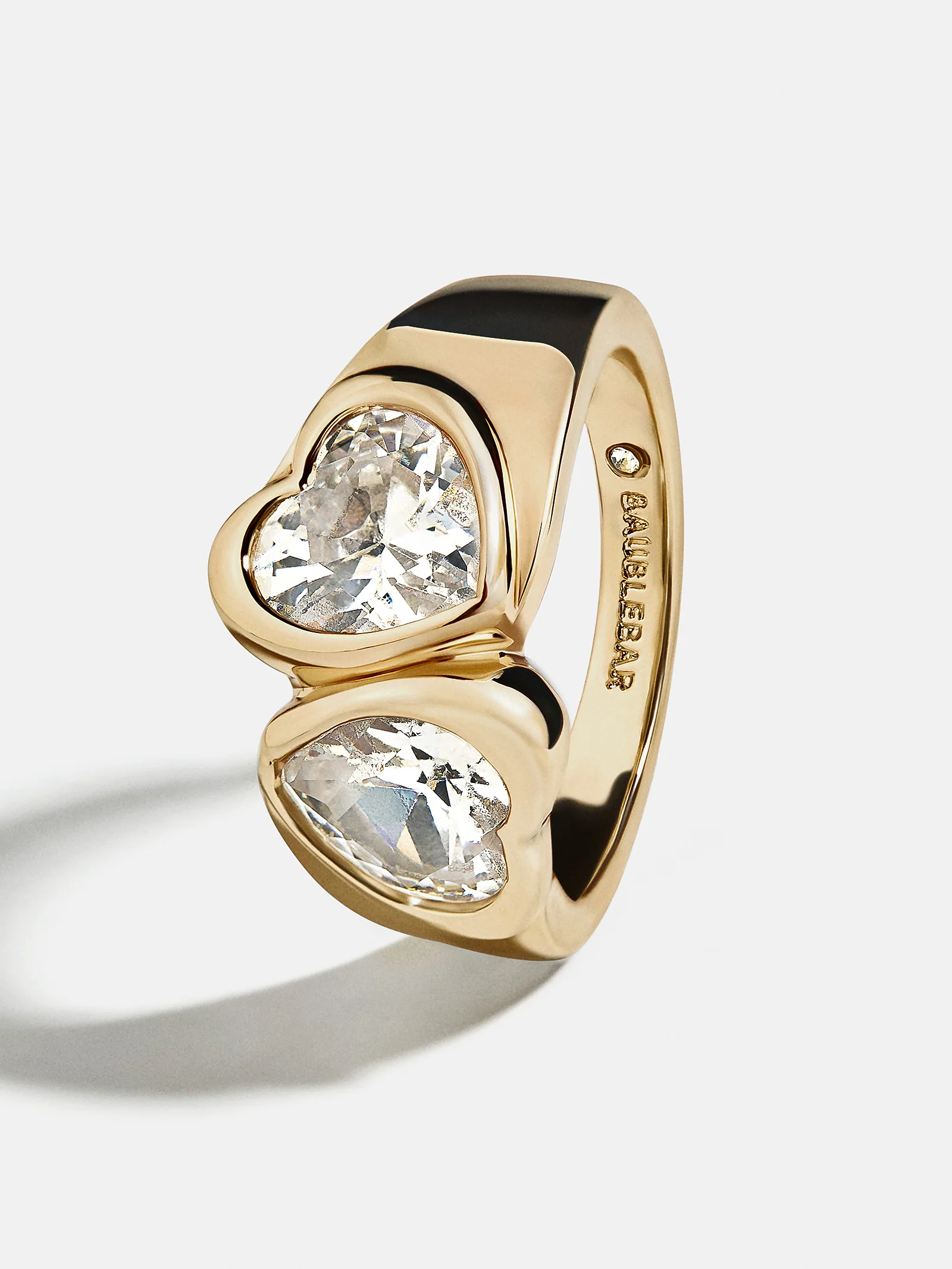 Two of Hearts Gold Ring - Gold/Pavé - Image 3