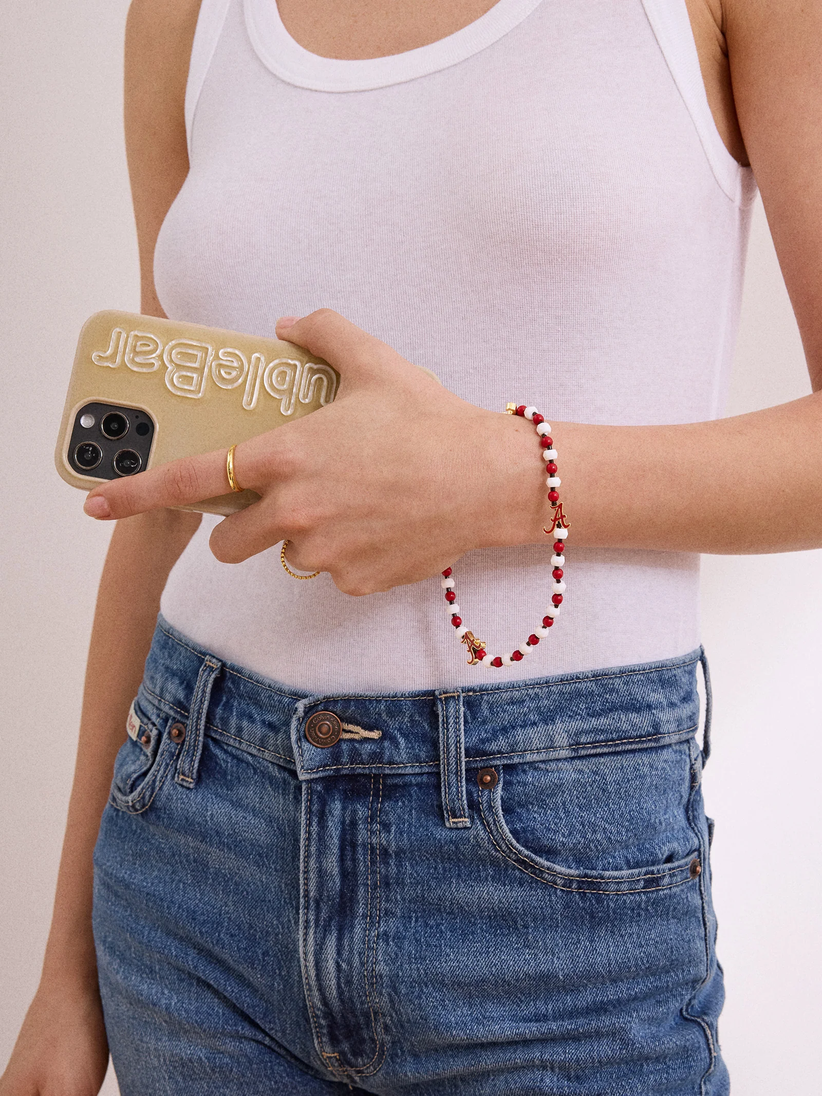 University of Alabama Beaded Phone Charm - University of Alabama - Image 2