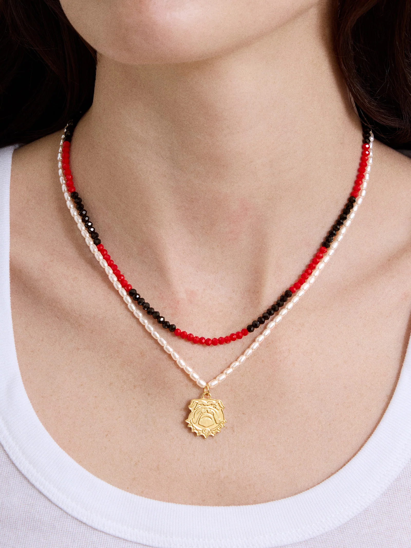 University of Georgia Beaded Logo Necklace Set - University of Georgia - Image 2