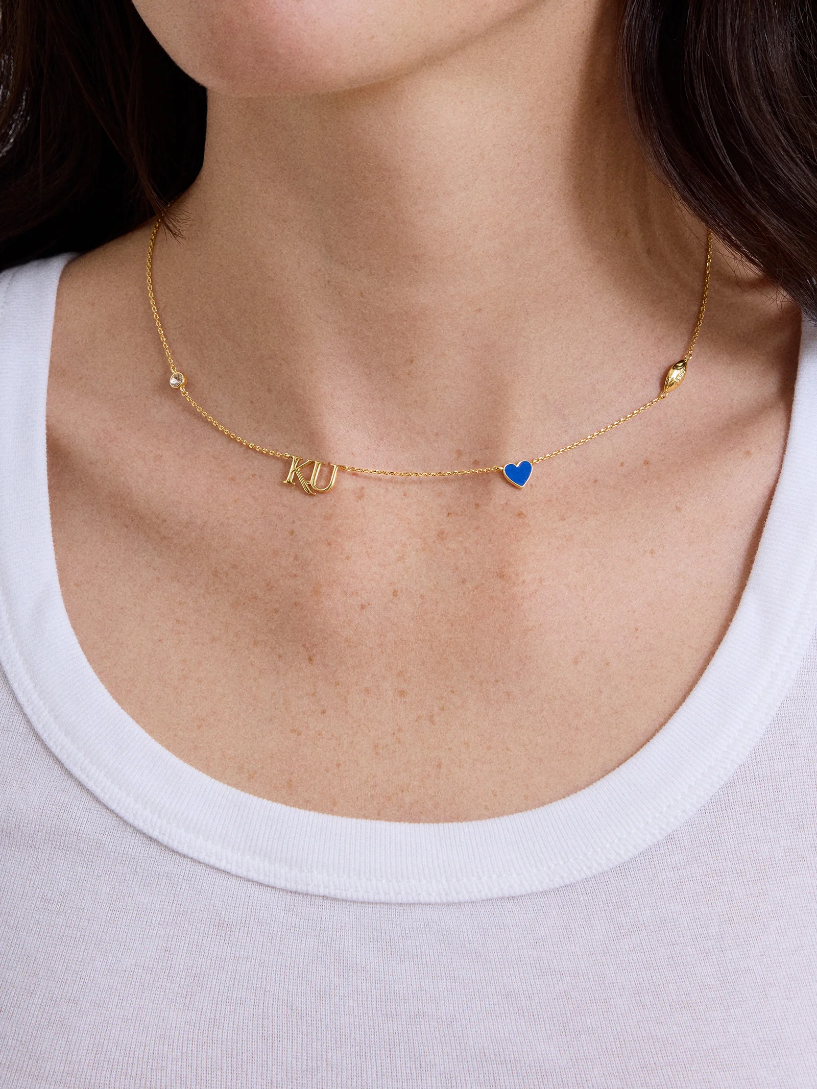 University of Kansas Spaced Charm Necklace - University of Kansas - Image 2