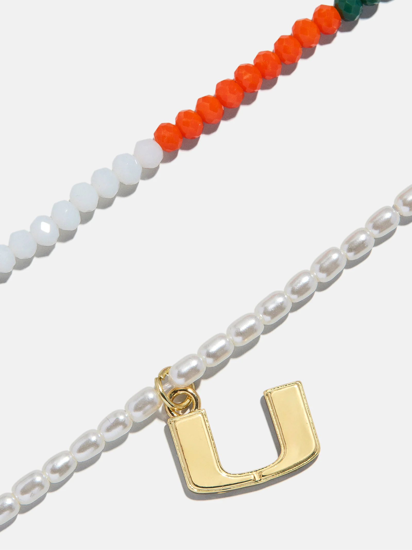 University of Miami Logo Beaded Necklace Set - University of Miami - Image 3