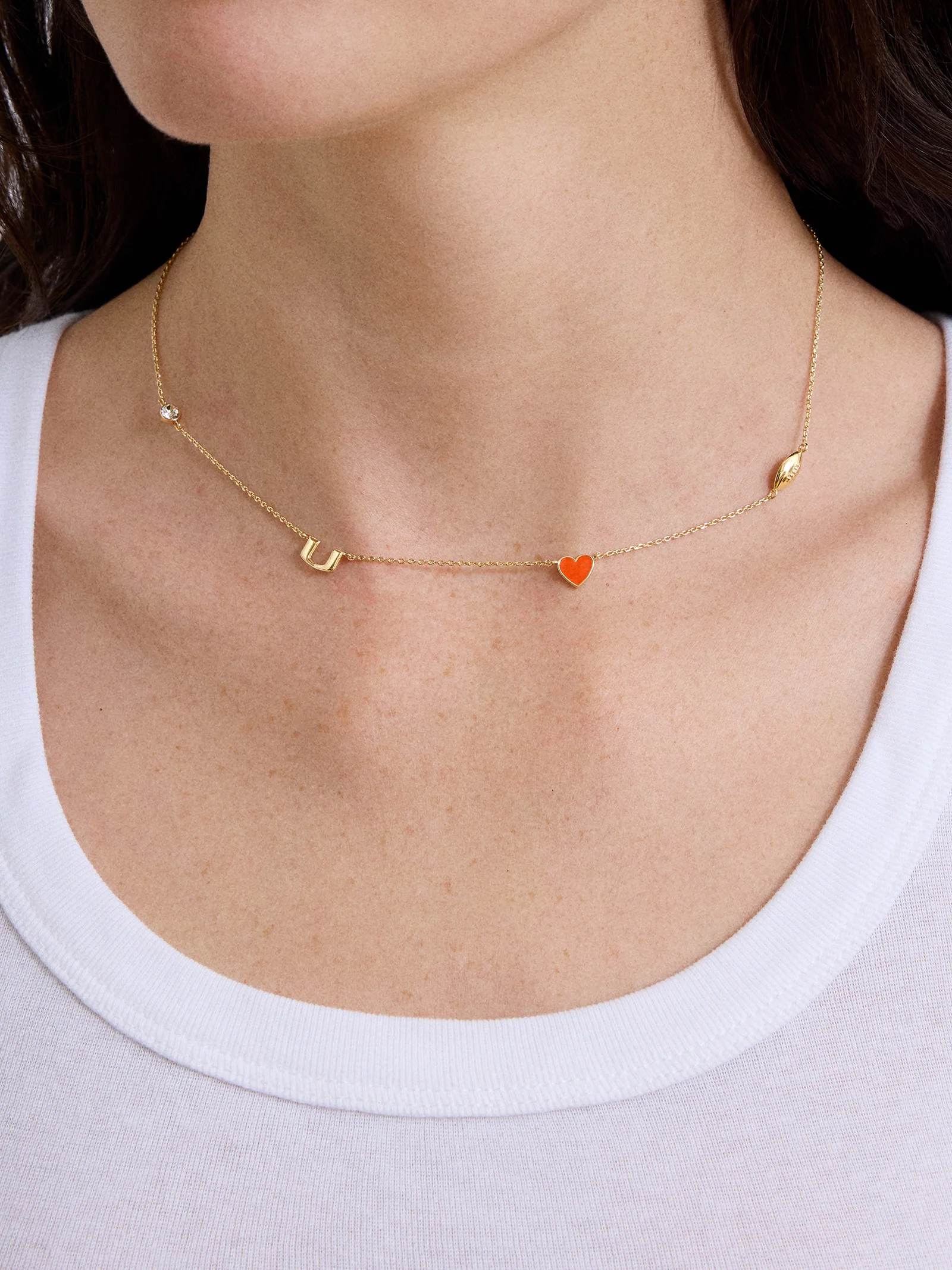 University of Miami Spaced Charm Necklace - University of Miami - Image 2
