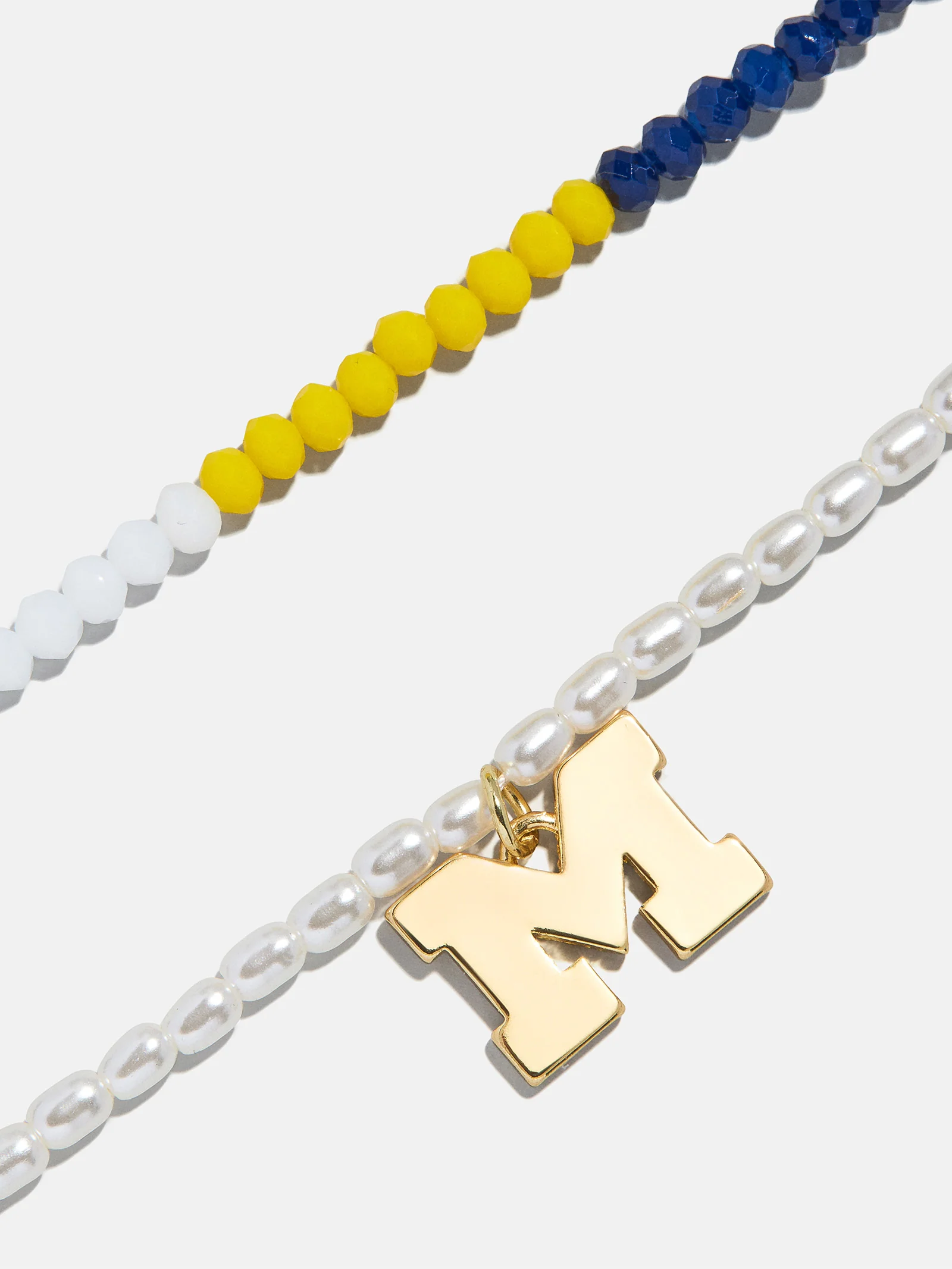 University of Michigan Beaded Logo Necklace Set - University of Michigan - Image 3
