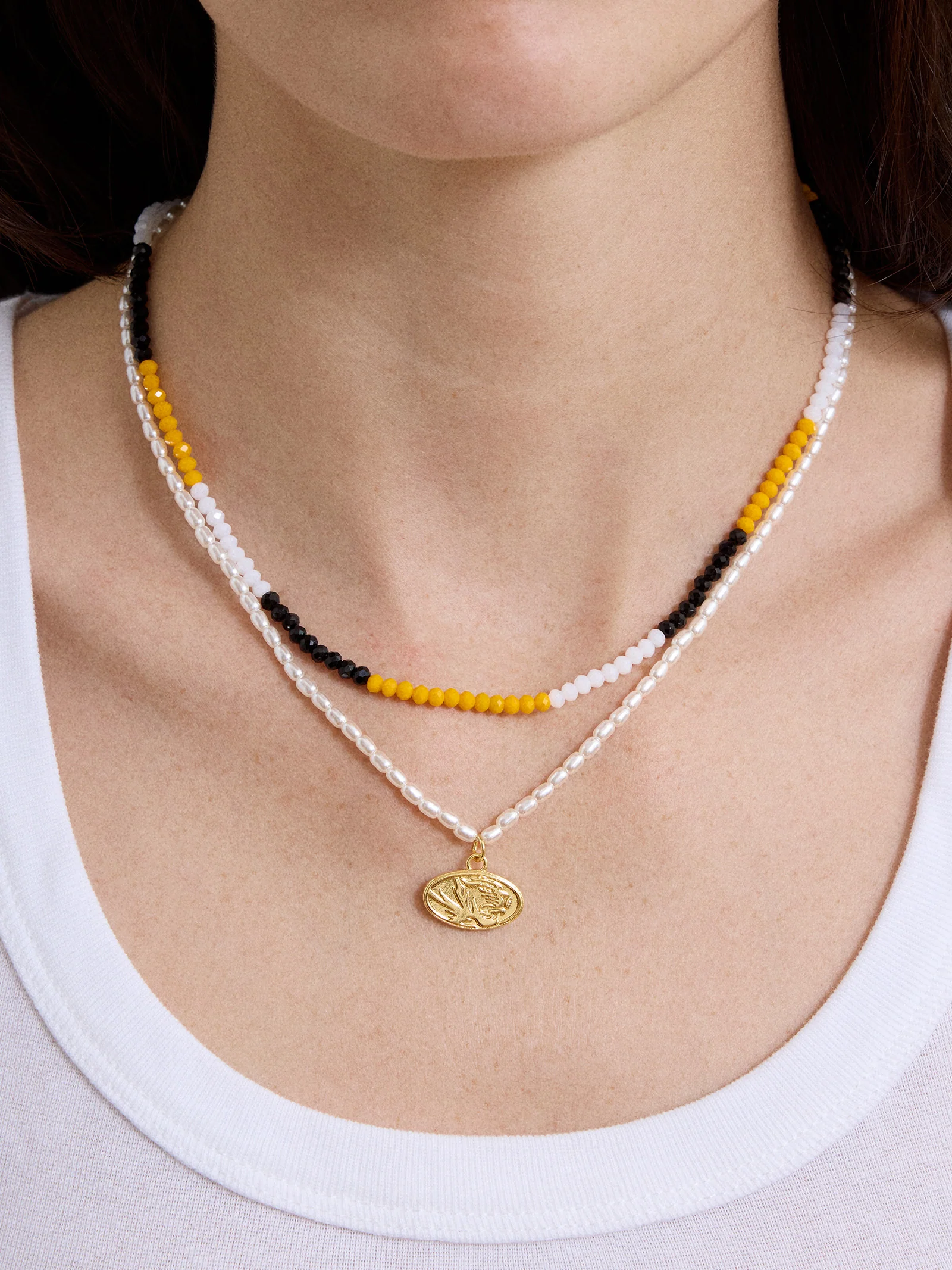 University of Missouri Beaded Logo Necklace Set - University of Missouri - Image 2
