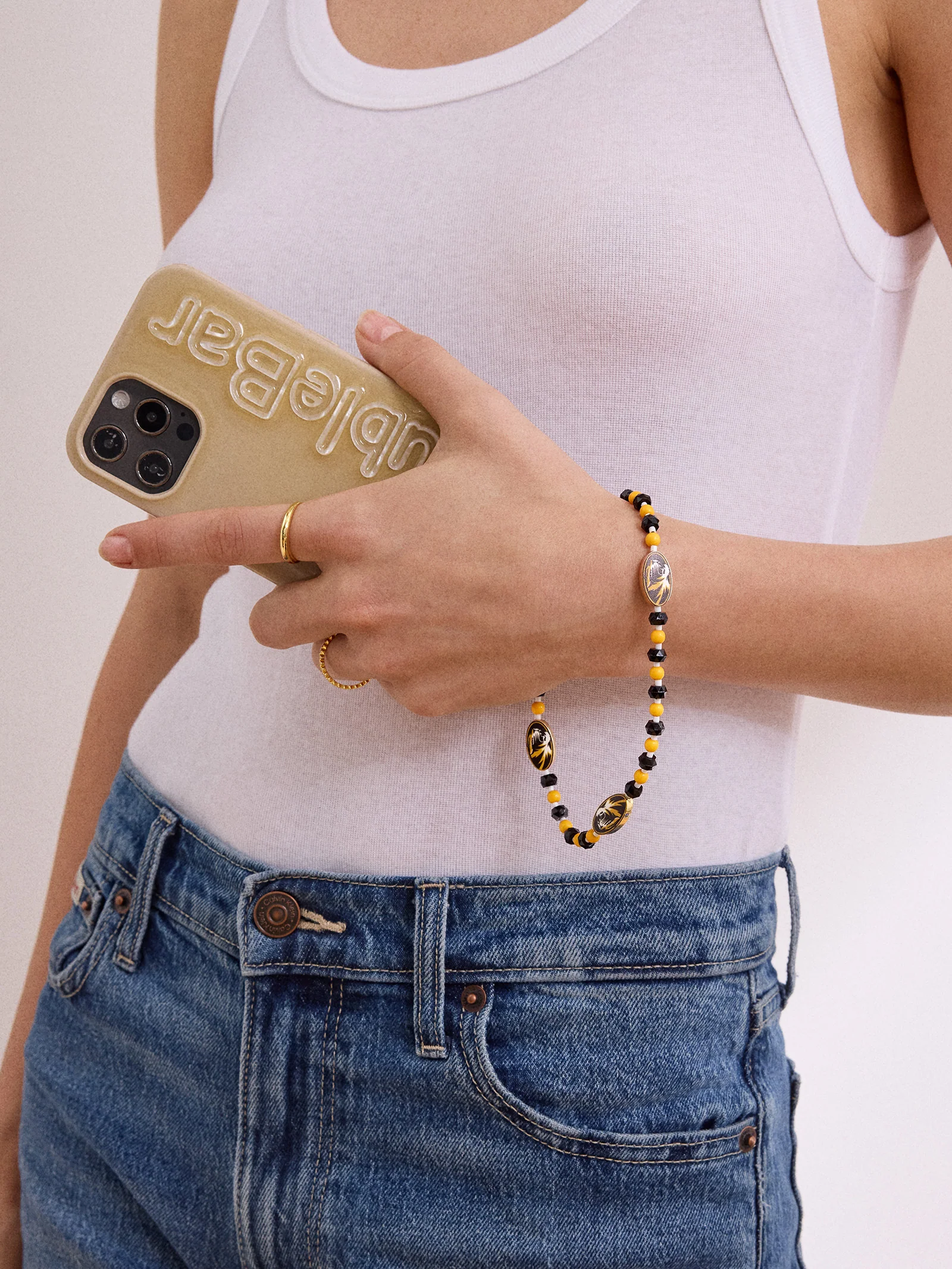 University of Missouri Beaded Phone Charm - University of Missouri - Image 2
