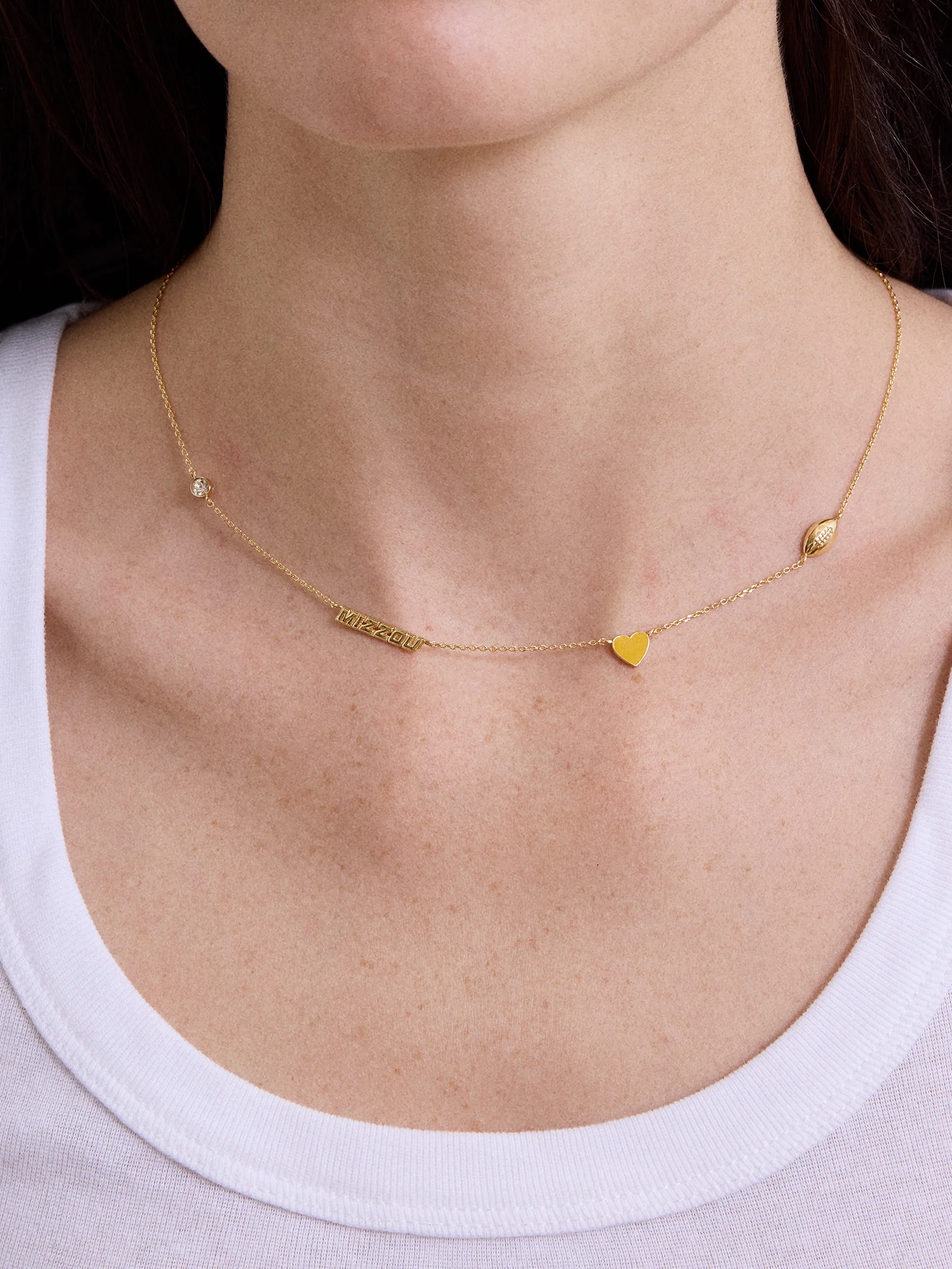 University of Missouri Spaced Charm Necklace - University of Missouri - Image 2
